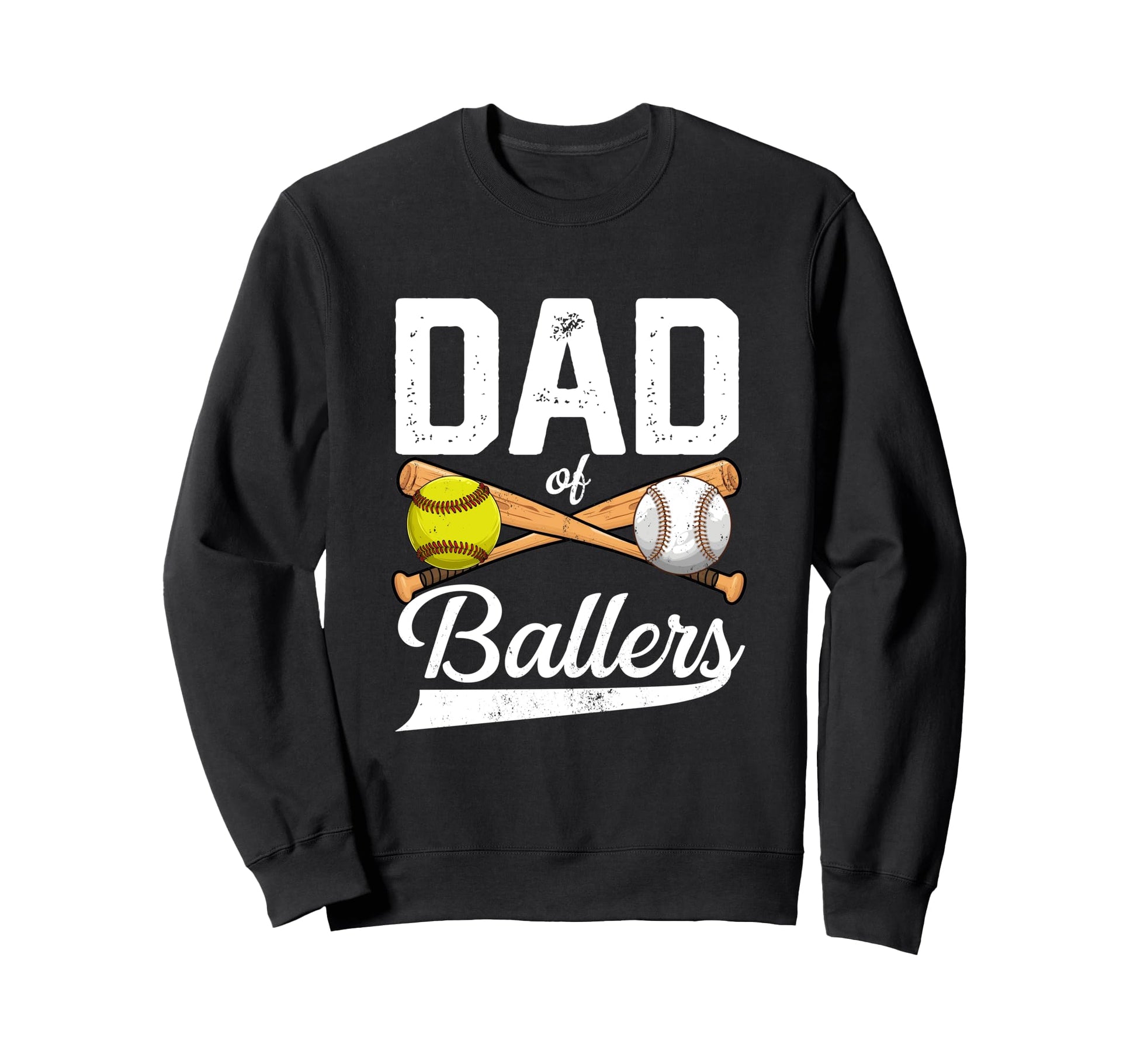 Dad Ballers Dad Baseball And Sweatshirt - Custom Art Print Men Women - T-Shirt, Sweatshirt, Hoodie