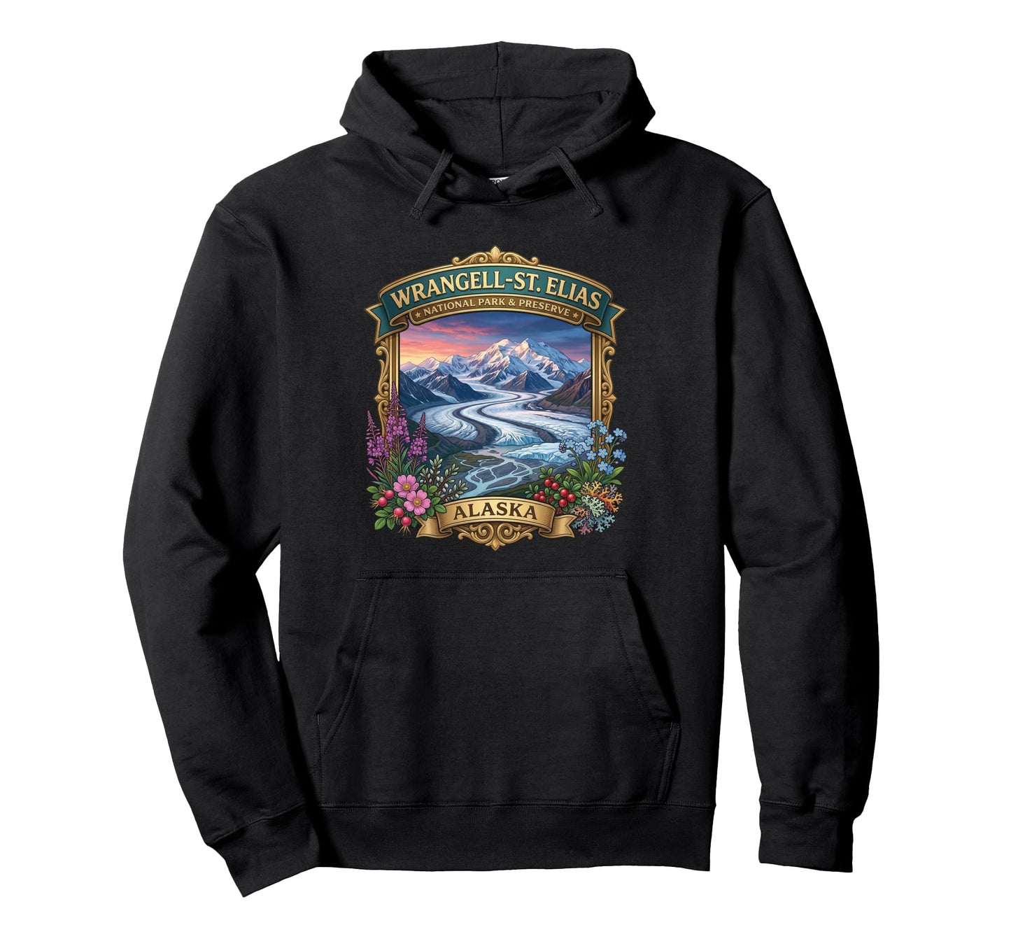 Wrangell St Elias National Park Hoodie - Aesthetic Graphic Men Women - T-Shirt, Sweatshirt, Hoodie