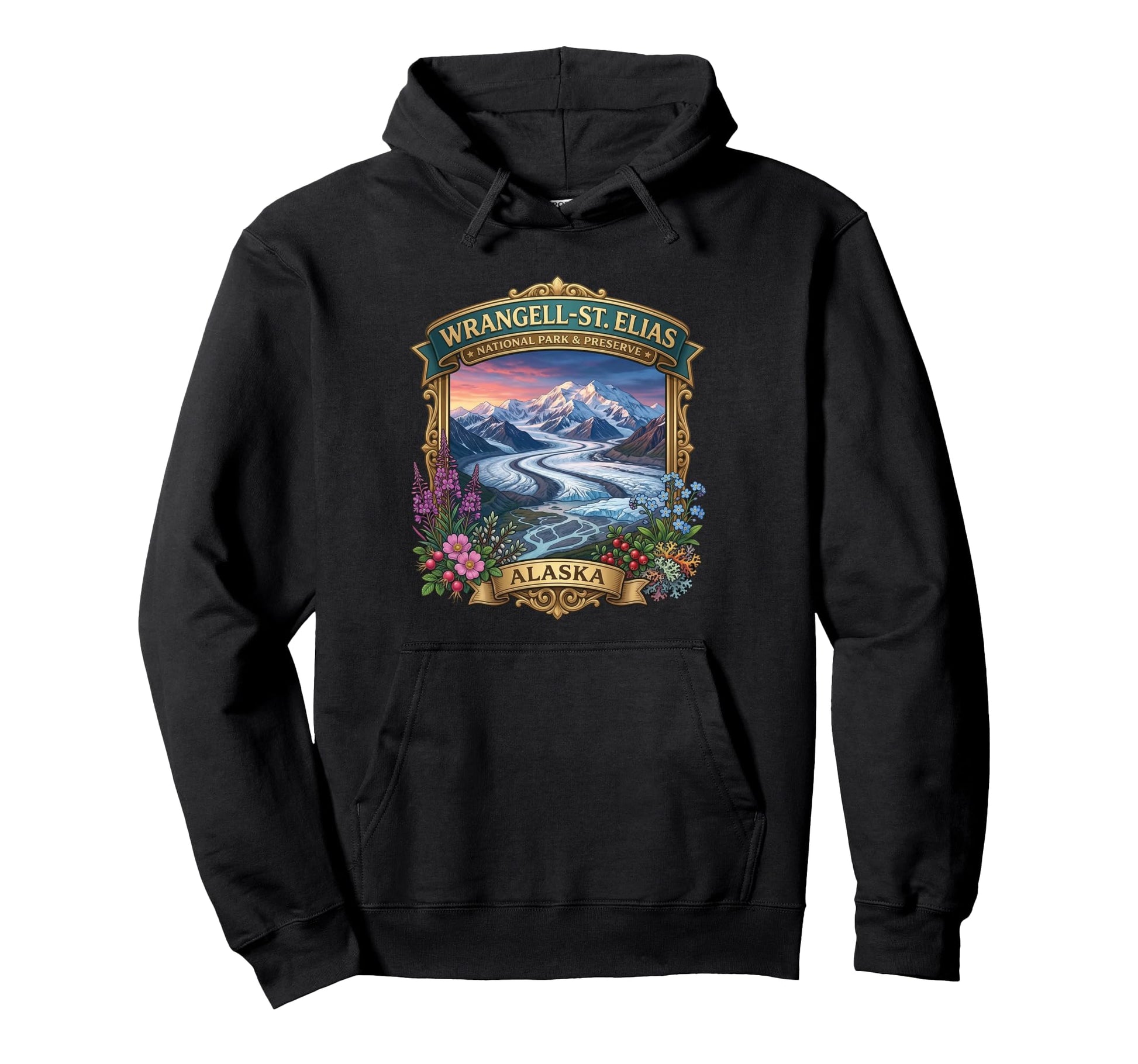 Wrangell St Elias National Park Hoodie - Aesthetic Graphic Men Women - T-Shirt, Sweatshirt, Hoodie