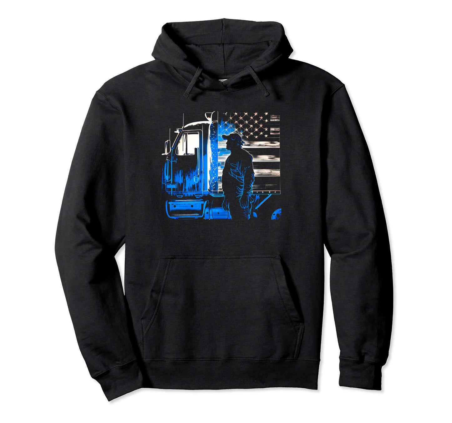 Funny Trucker American Big Rigs Diesel Hoodie - Graphic Print Men Women - T-Shirt, Sweatshirt, Hoodie