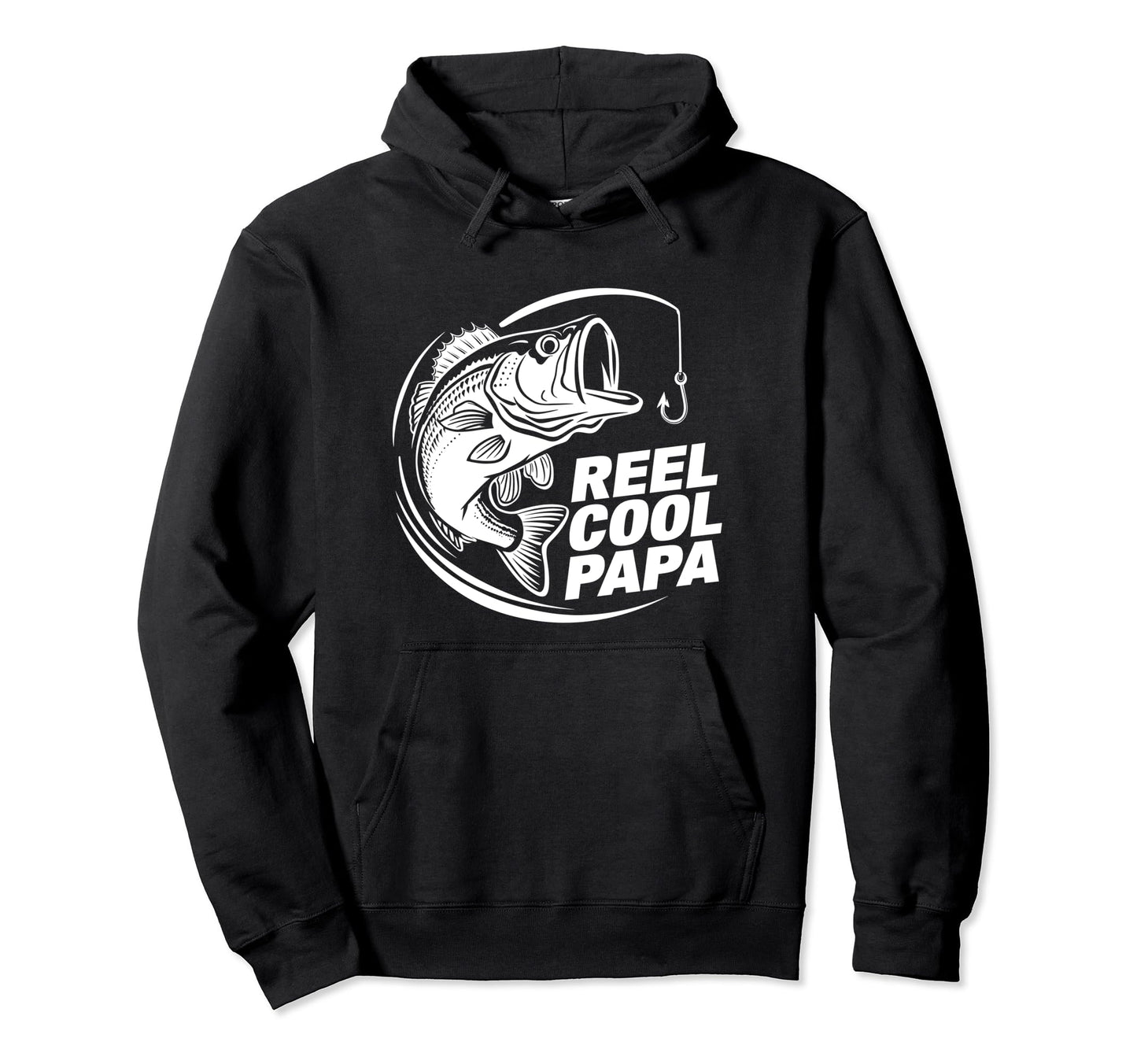Funny Fathers Day Fish Reel Fisherman Hoodie - Minimalist Print Unisex - T-Shirt, Sweatshirt, Hoodie