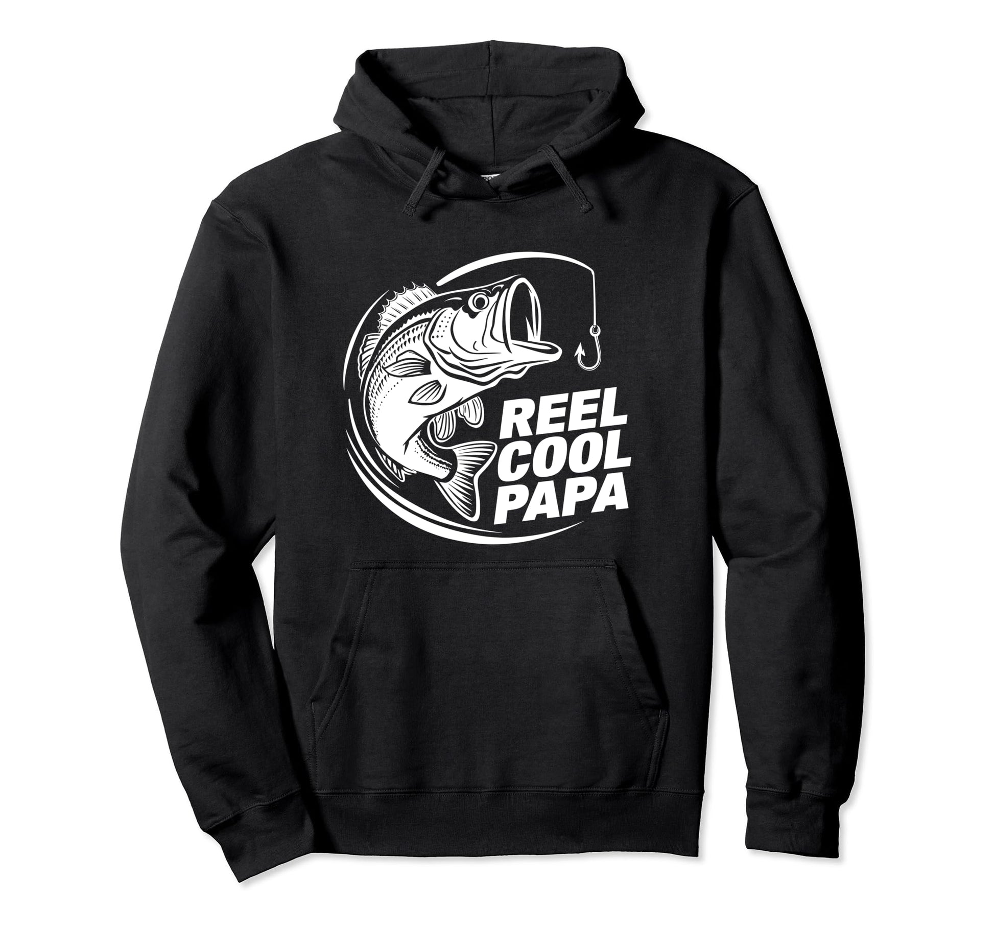 Funny Fathers Day Fish Reel Fisherman Hoodie - Minimalist Print Unisex - T-Shirt, Sweatshirt, Hoodie