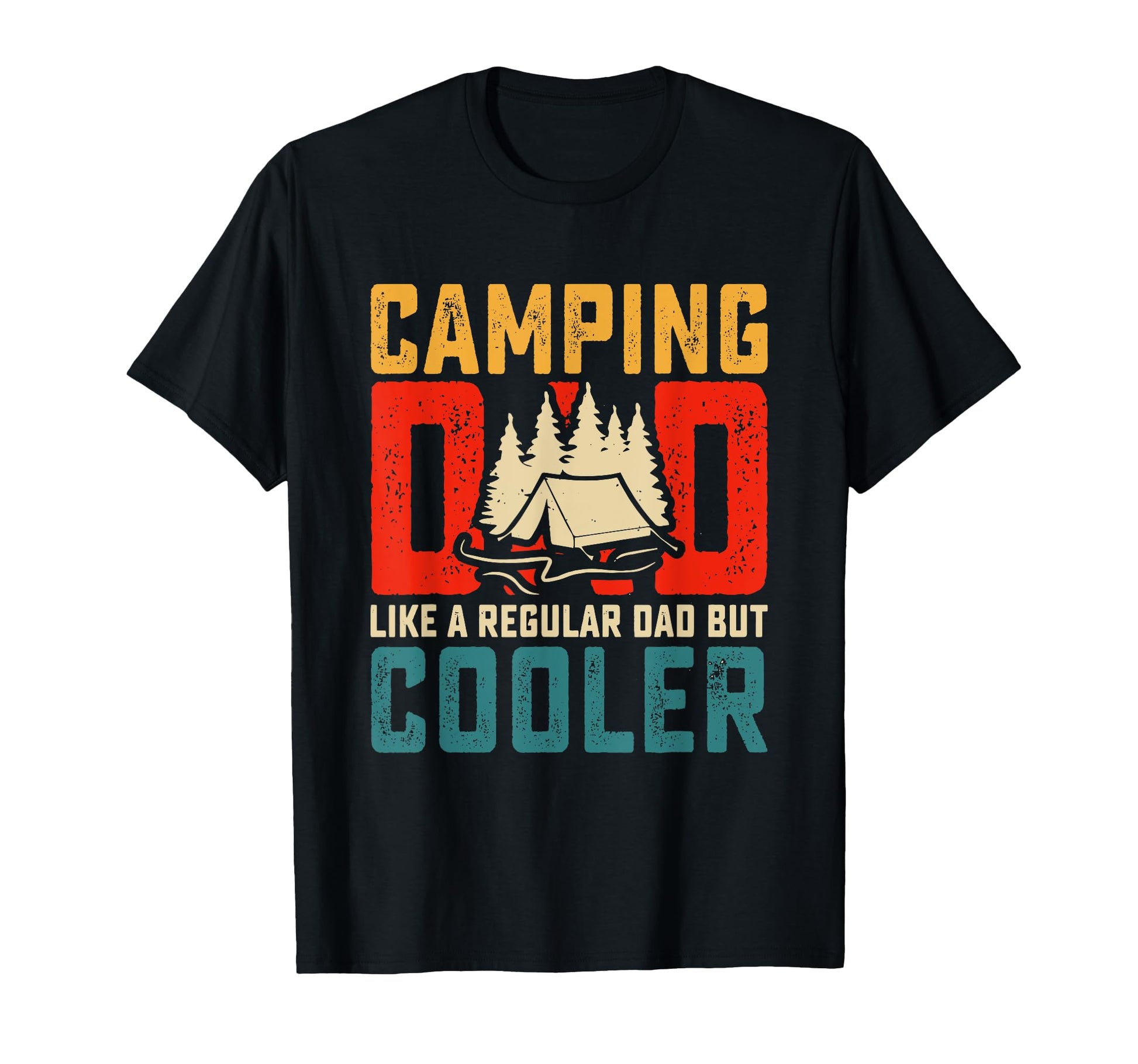 Camping Dad Fathers Day T-Shirt - Minimalist Print Men Women - T-Shirt, Sweatshirt, Hoodie