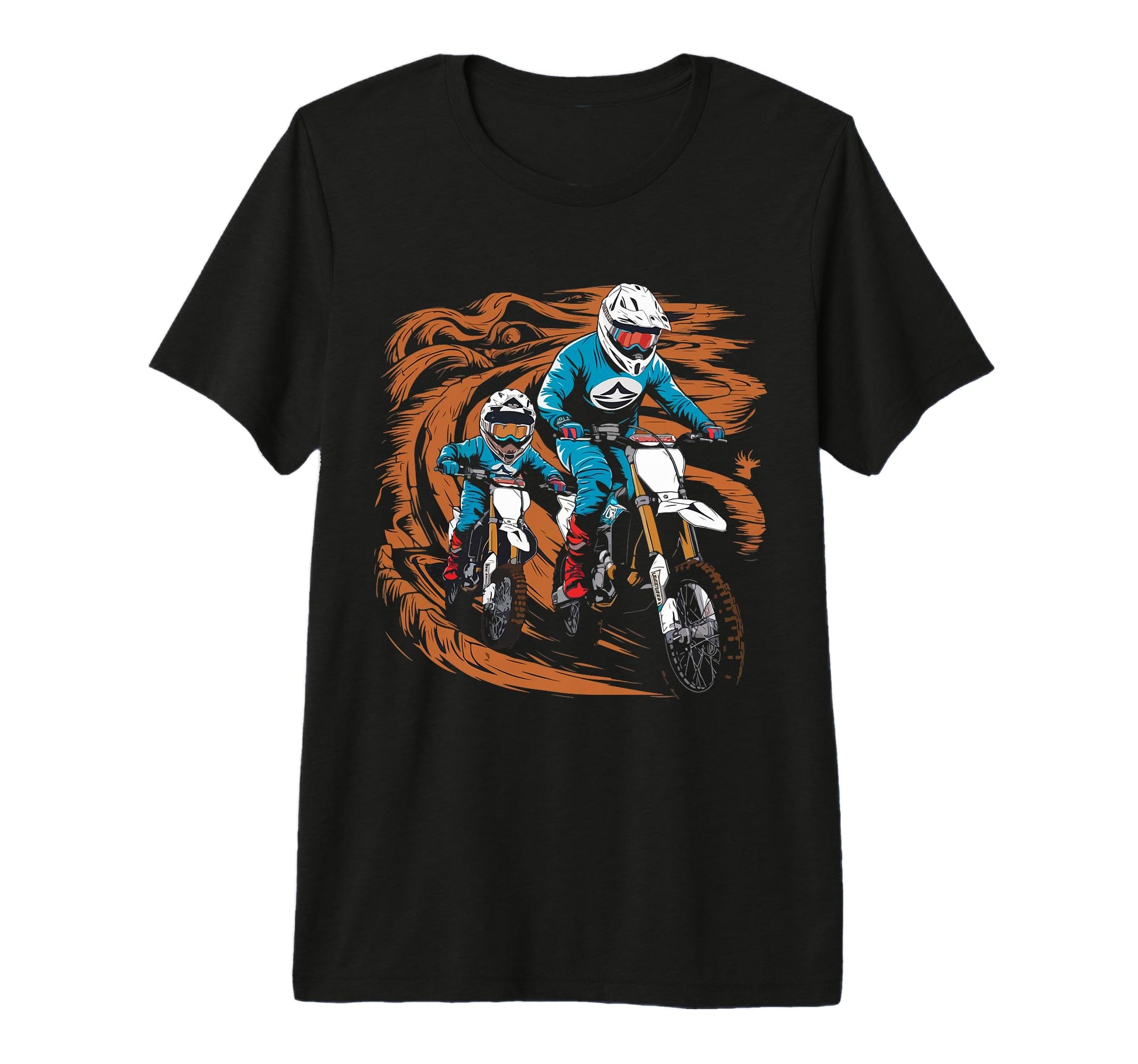 Dad Dirt Bike Rider Motocross Father Son T-Shirt - Novelty Apparel Unisex - T-Shirt, Sweatshirt, Hoodie