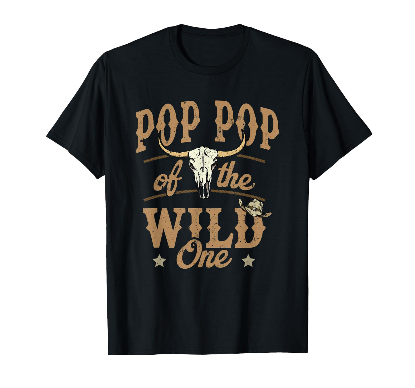 Pop Pop Wild One Cowboy Western T-Shirt - Aesthetic Graphic for Adults - T-Shirt, Sweatshirt, Hoodie