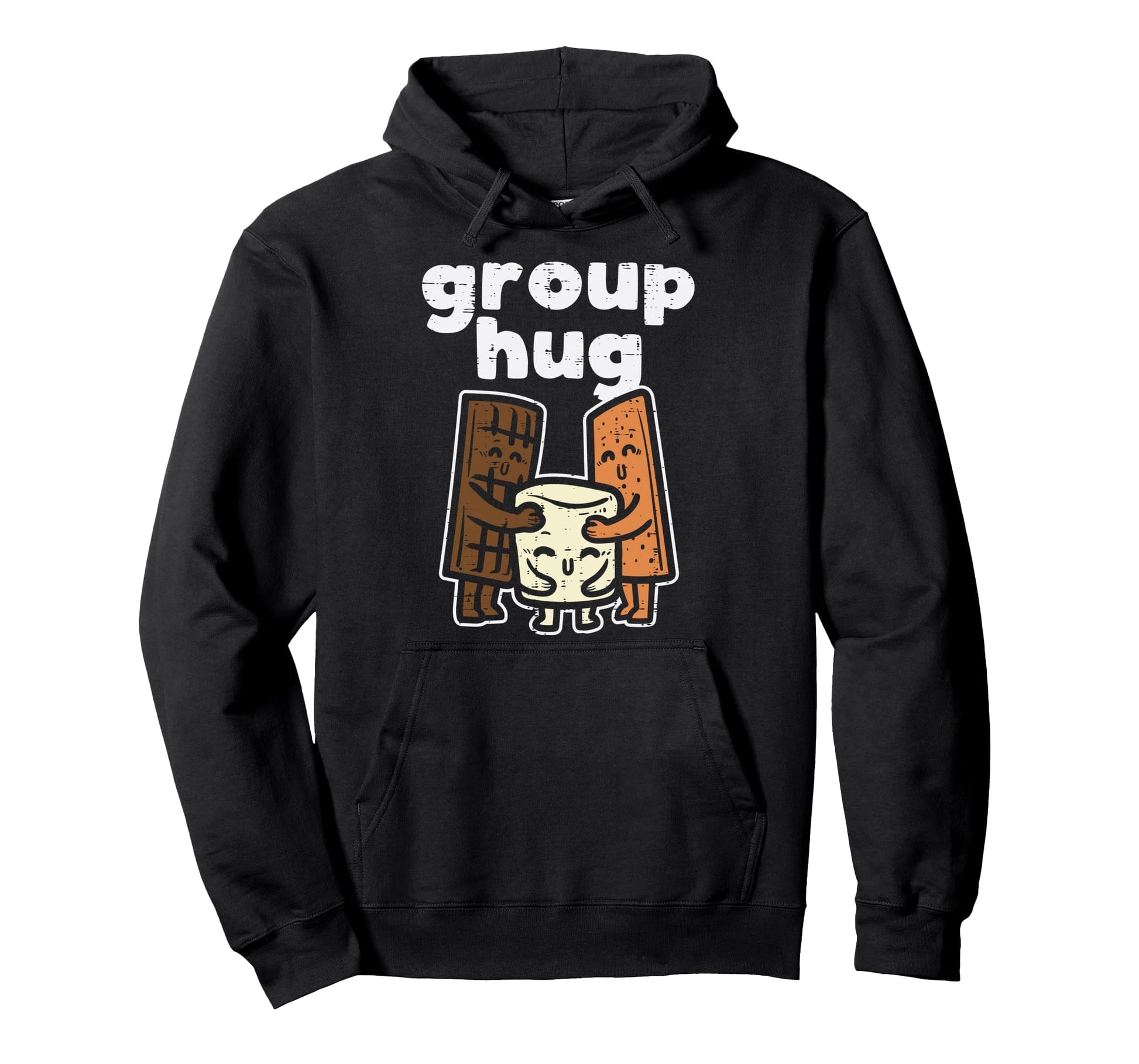 Group Hug Marshmallow Smore Funny Hoodie - Casual Everyday Wear Men Women - T-Shirt, Sweatshirt, Hoodie