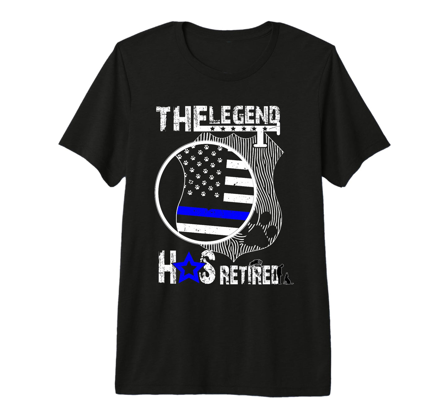 Legend Has Retired 2025 Police Officier T-Shirt - Custom Art Print Unisex - T-Shirt, Sweatshirt, Hoodie
