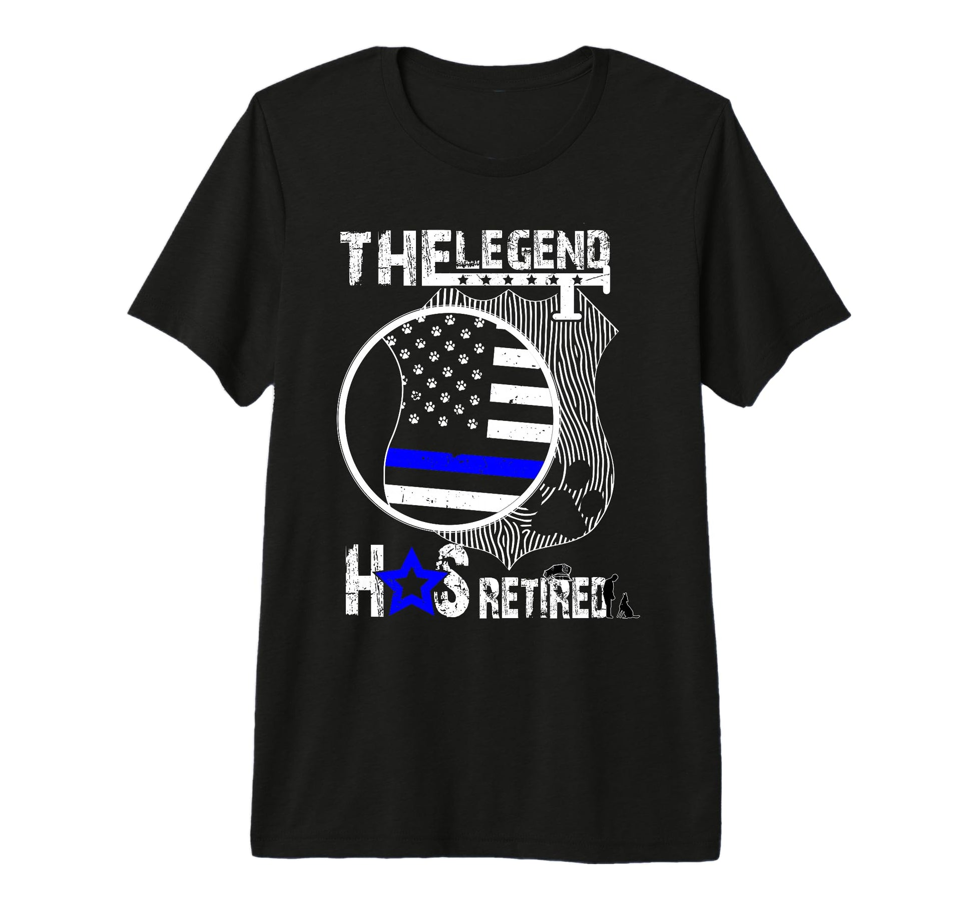Legend Has Retired 2025 Police Officier T-Shirt - Custom Art Print Unisex - T-Shirt, Sweatshirt, Hoodie