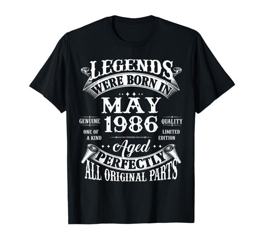 40Th Birthday Gift Legend Born May T-Shirt - Streetwear Style for Adults - T-Shirt, Sweatshirt, Hoodie