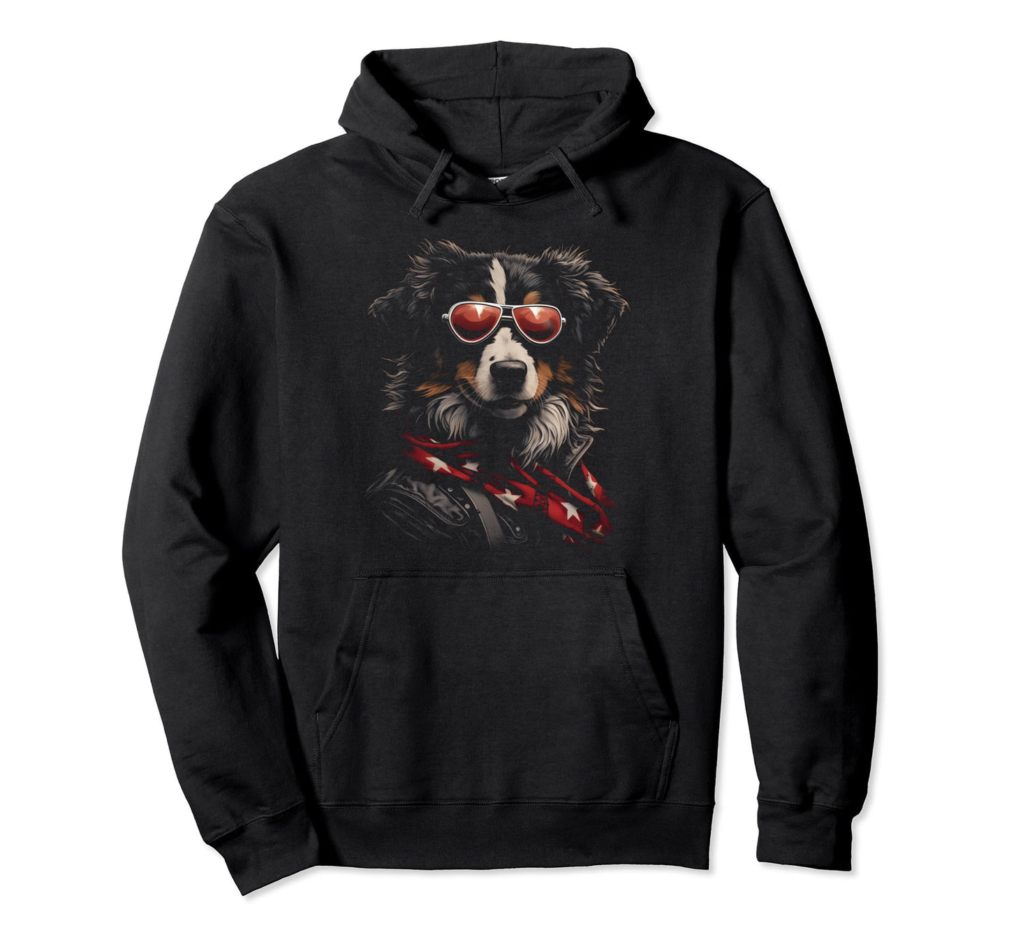 Motorcycle Dad Biker Dog Australian Hoodie - Graphic Print Men Women - T-Shirt, Sweatshirt, Hoodie