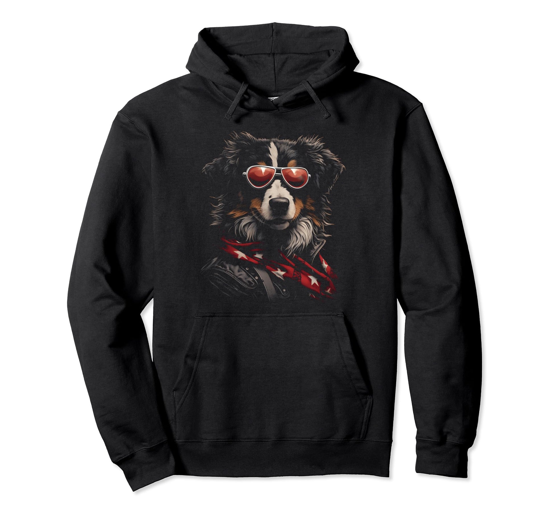 Motorcycle Dad Biker Dog Australian Hoodie - Graphic Print Men Women - T-Shirt, Sweatshirt, Hoodie