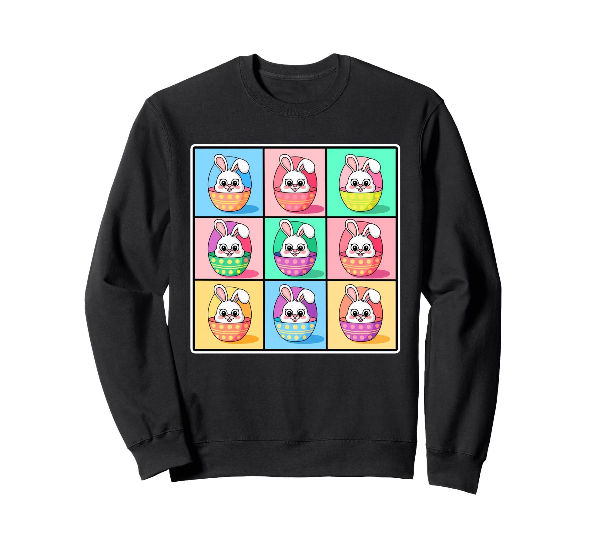 Funny Easter Pop Art Bunnies And Sweatshirt - Minimalist Print Men Women - T-Shirt, Sweatshirt, Hoodie