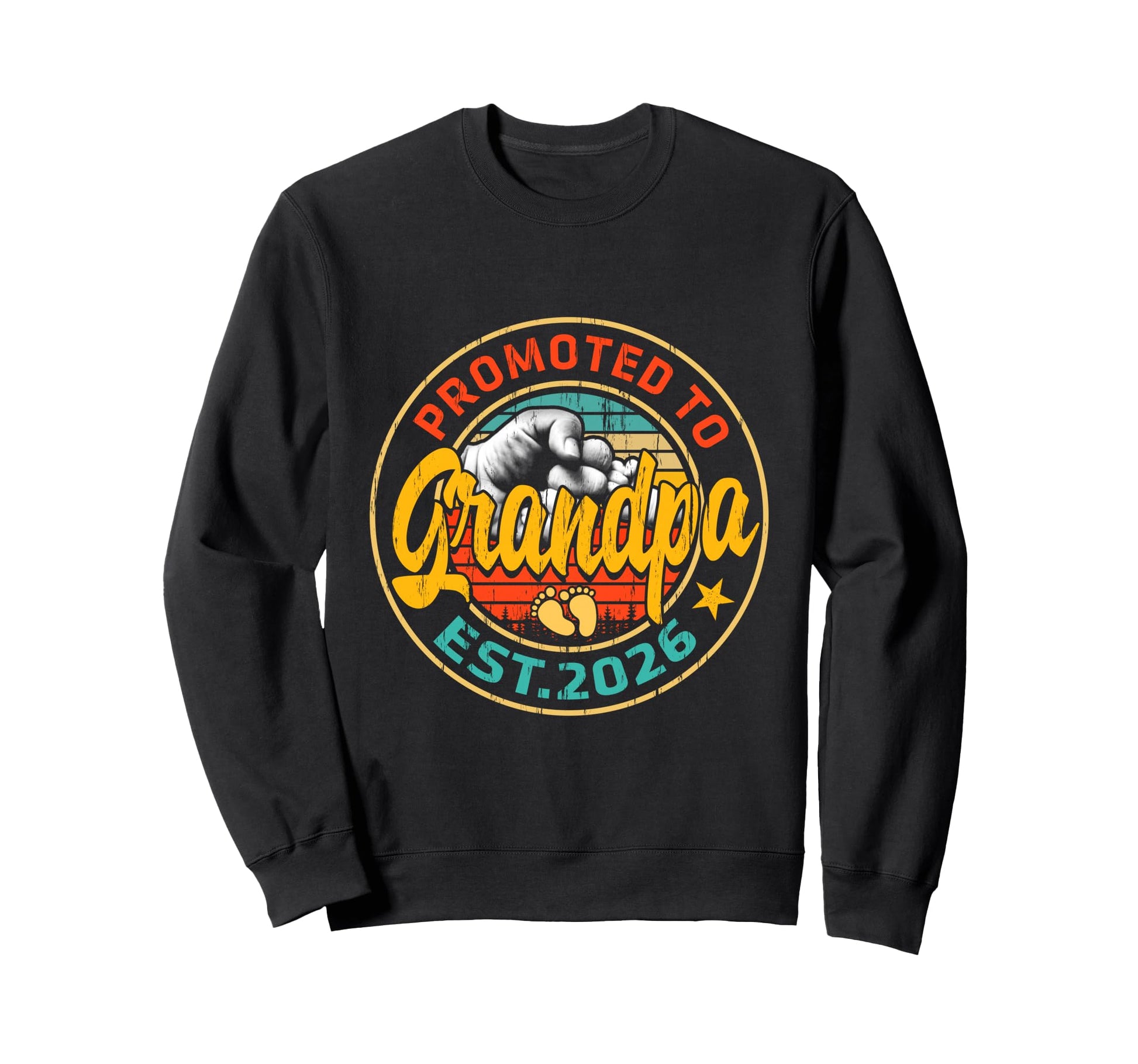 Promoted To Grandpa Est 2026 Sweatshirt - Trendy Graphic for Adults - T-Shirt, Sweatshirt, Hoodie