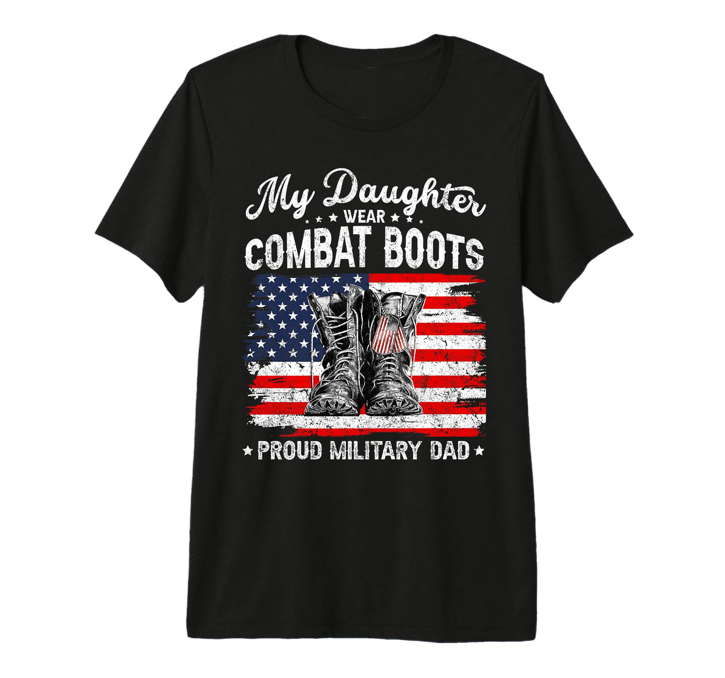 Mens My Daughter Wears Combat Boots T-Shirt - Novelty Apparel for Adults - T-Shirt, Sweatshirt, Hoodie