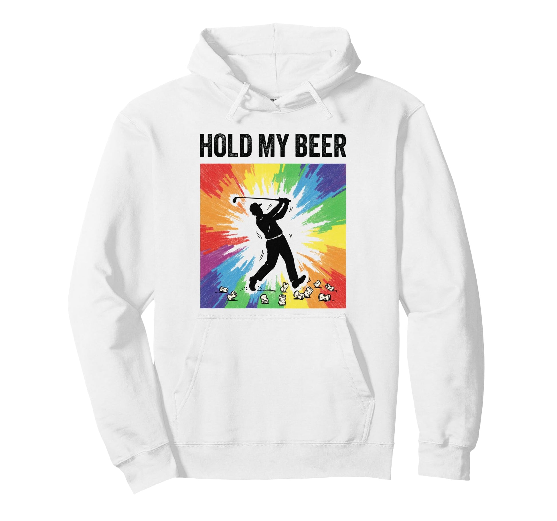 80 Alcohol 20 Skill Golf Ball Golfing Hoodie - Custom Art Print Men Women - T-Shirt, Sweatshirt, Hoodie