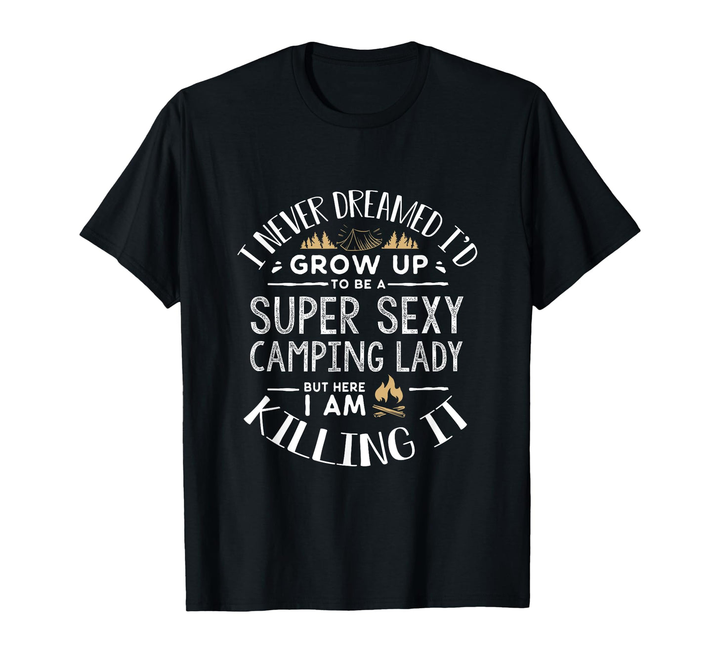Camping Wife Camper Rv Camping Vacation T-Shirt - Custom Art Print Unisex - T-Shirt, Sweatshirt, Hoodie