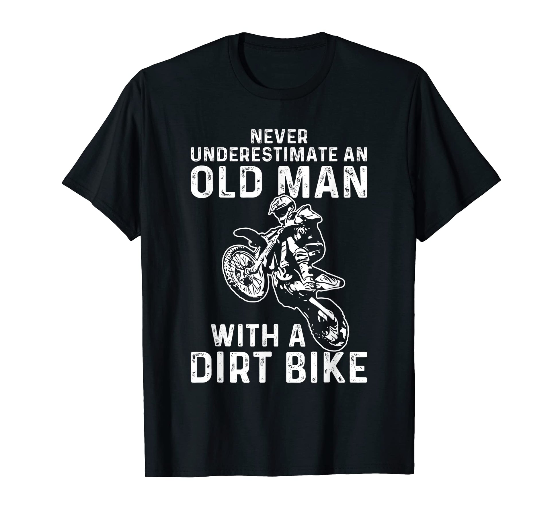 Mens Dirt Bike Dad Motocross Rider T-Shirt - Minimalist Print for Adults - T-Shirt, Sweatshirt, Hoodie