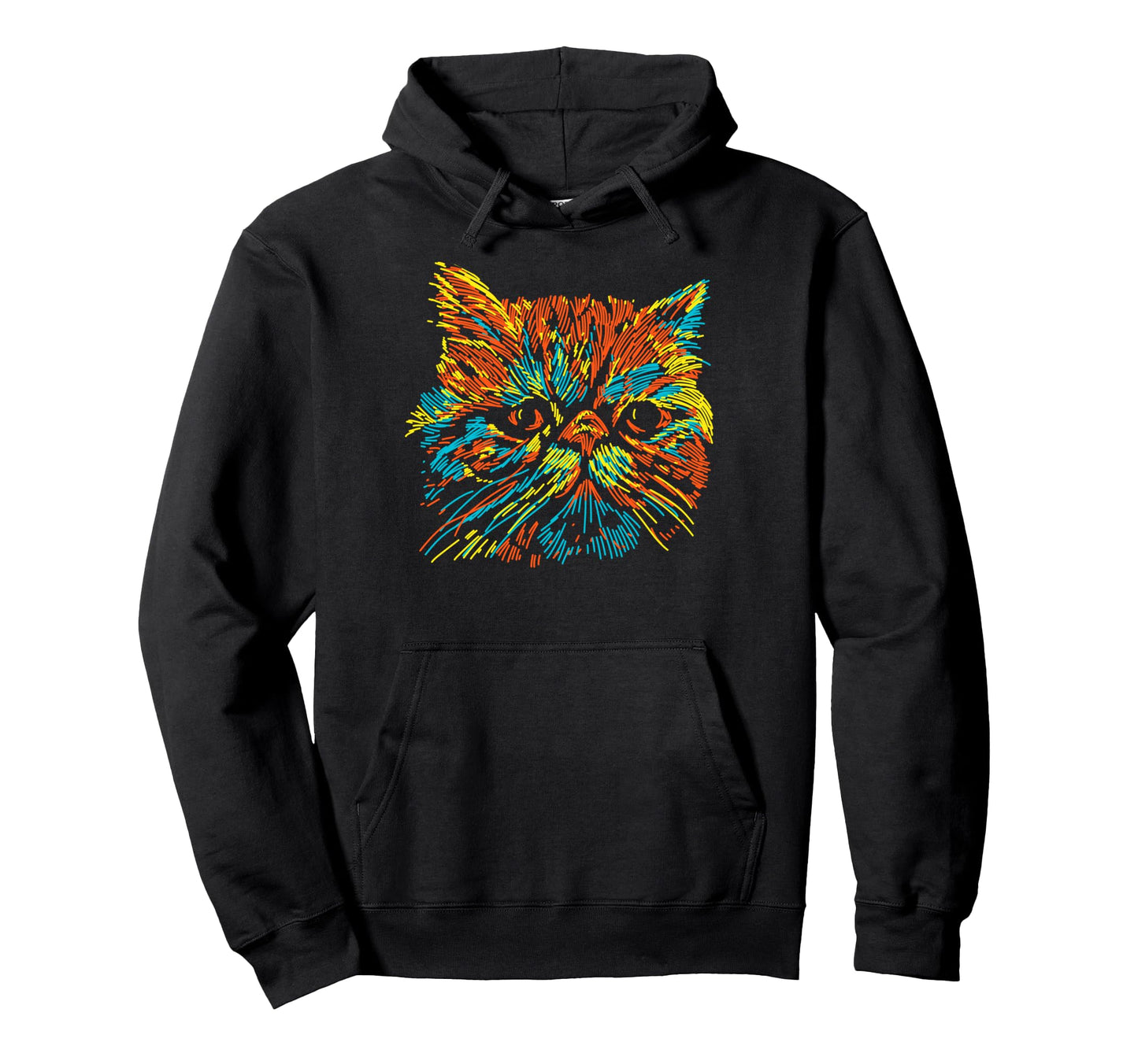 Colorful Kitty Funny Cats Mom Cat Hoodie - Fun Novelty Design for Adults - T-Shirt, Sweatshirt, Hoodie