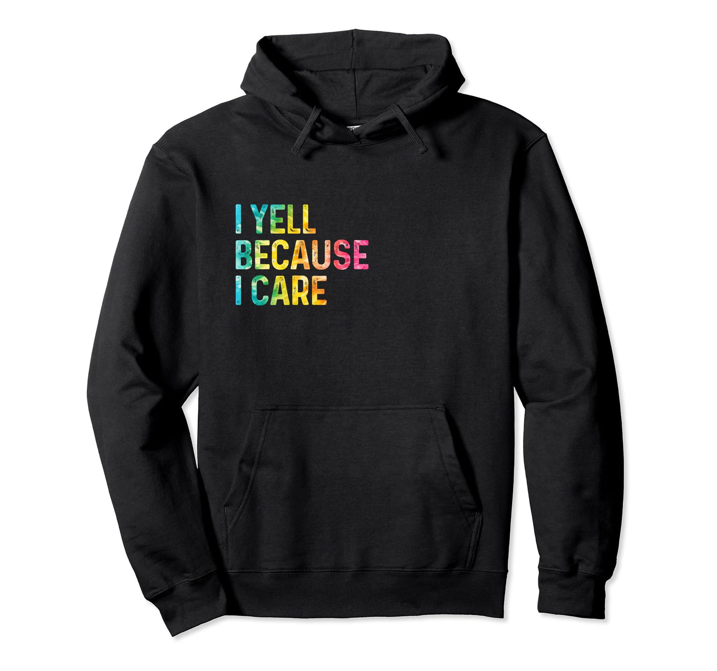 I Yell Because I Care Soccer Baseball Hoodie - Minimalist Print Unisex - T-Shirt, Sweatshirt, Hoodie