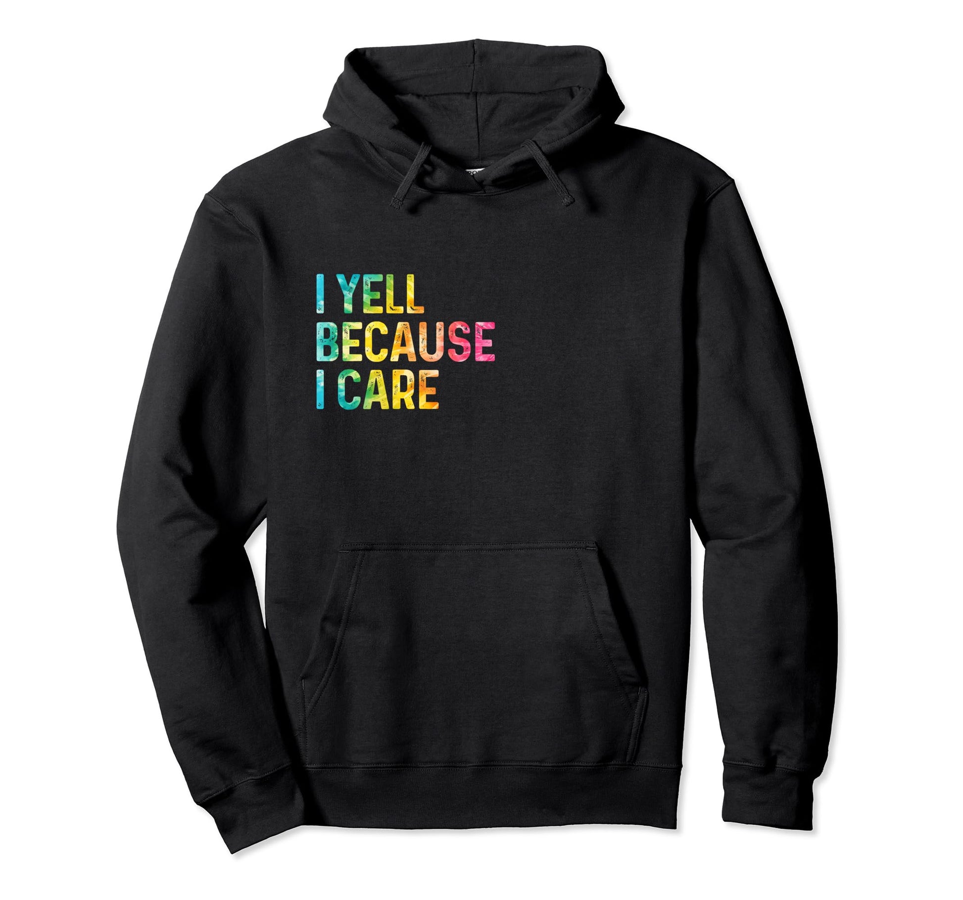 I Yell Because I Care Soccer Baseball Hoodie - Minimalist Print Unisex - T-Shirt, Sweatshirt, Hoodie