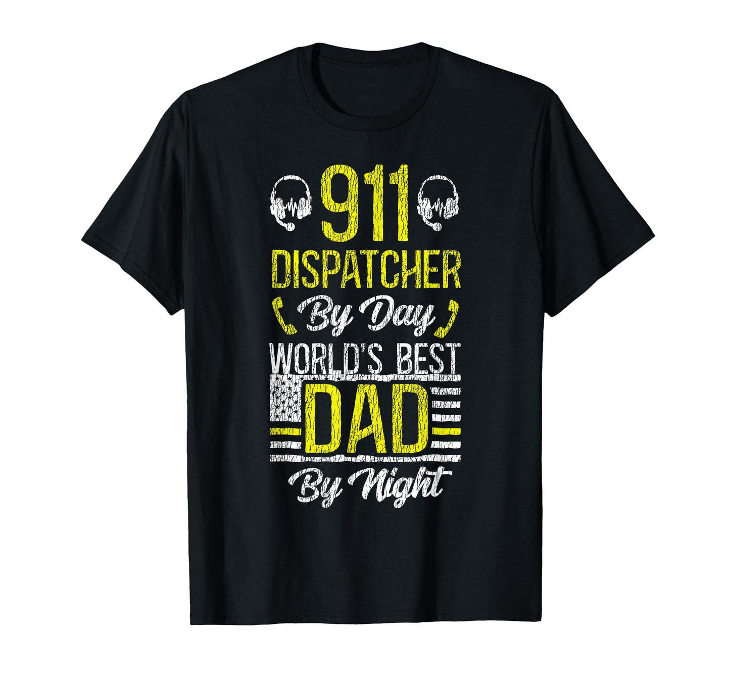 911 Dispatcher Thin Gold Yellow Line T-Shirt - Trendy Graphic Men Women - T-Shirt, Sweatshirt, Hoodie