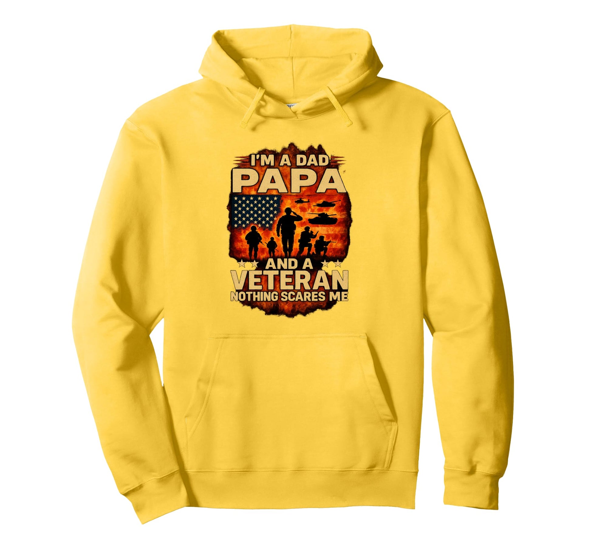 Im Dad Papa Veteran Papa Grandpa Hoodie - Fun Novelty Design Unisex - T-Shirt, Sweatshirt, Hoodie