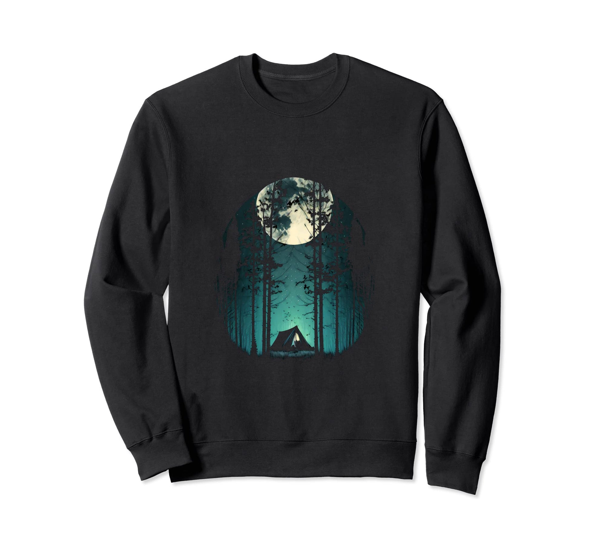 I Love Camping Camping Trip Big Moon Sweatshirt - Novelty Apparel Men Women - T-Shirt, Sweatshirt, Hoodie