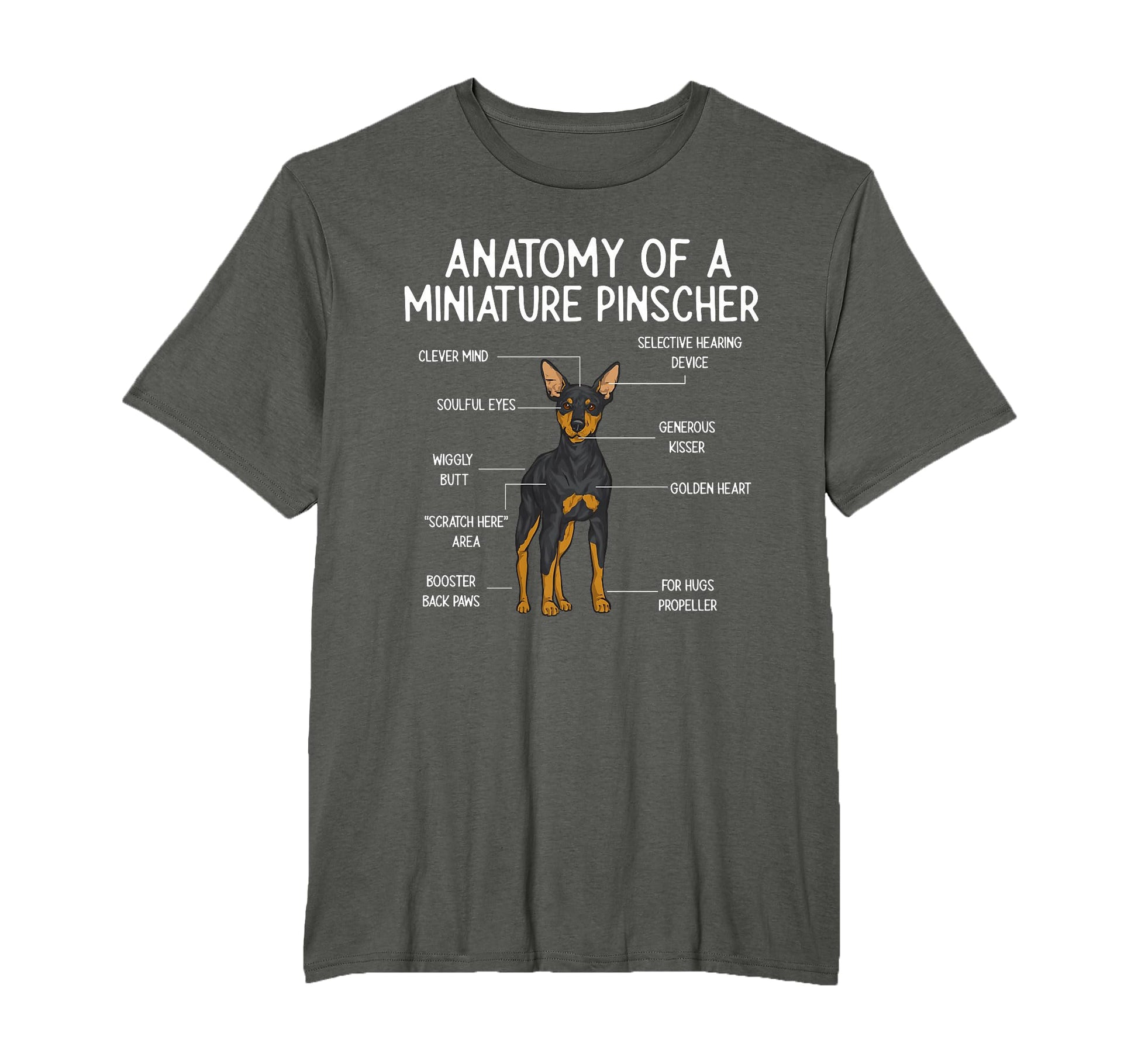 Miniature Pinscher Rehpinscher Min T-Shirt - Minimalist Print for Adults - T-Shirt, Sweatshirt, Hoodie