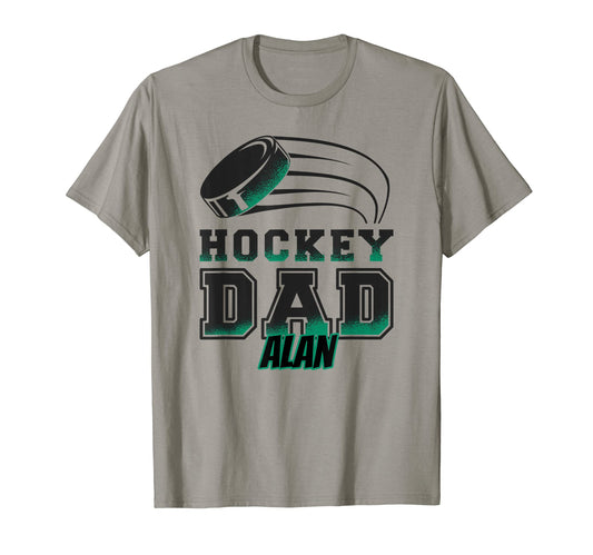 Alan Hockey Dad Puck Mens T-Shirt - Novelty Apparel Men Women - T-Shirt, Sweatshirt, Hoodie