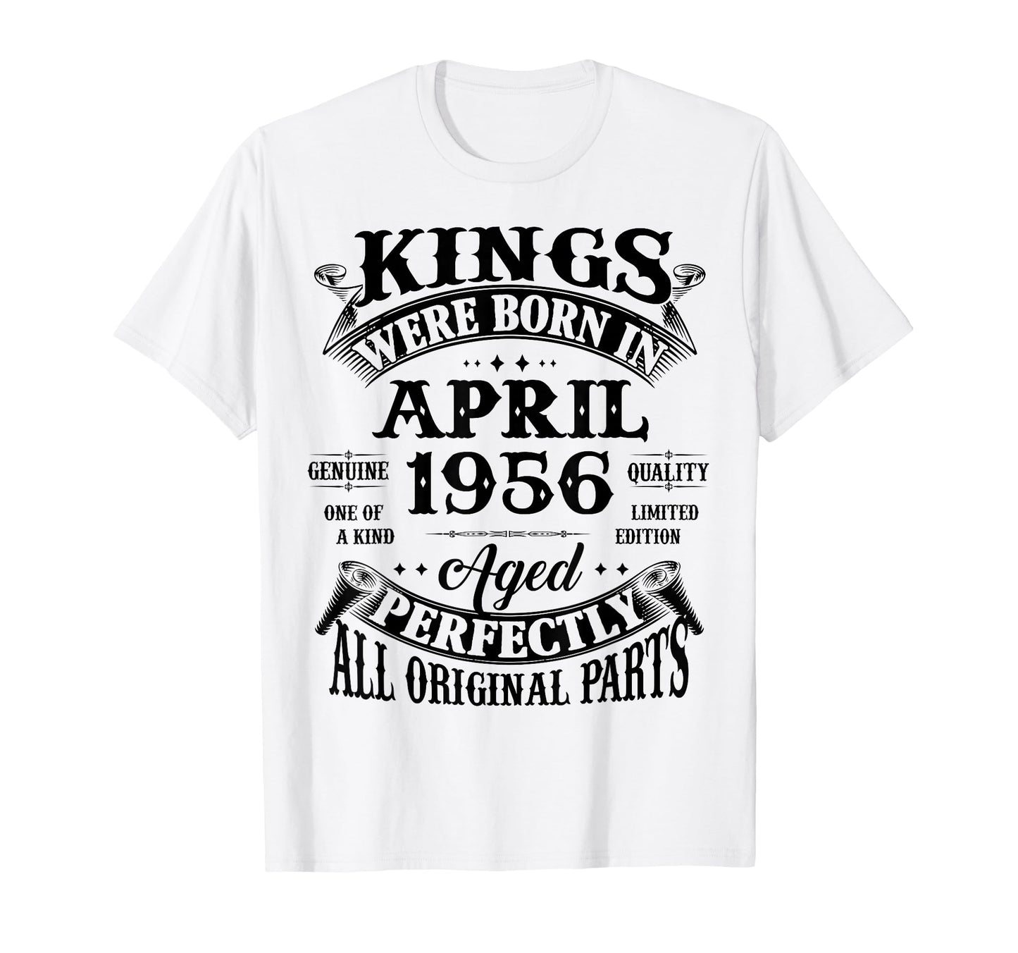 70Th Birthday Gift Kings Born April T-Shirt - Minimalist Print Men Women - T-Shirt, Sweatshirt, Hoodie