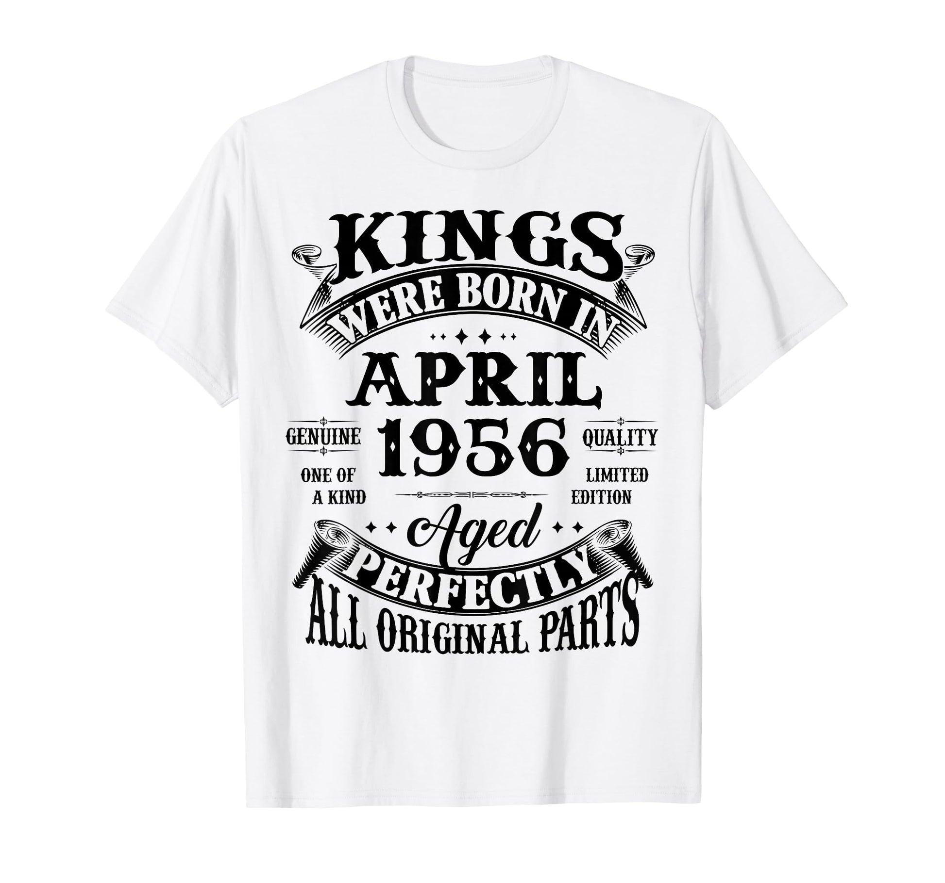 70Th Birthday Gift Kings Born April T-Shirt - Minimalist Print Men Women - T-Shirt, Sweatshirt, Hoodie