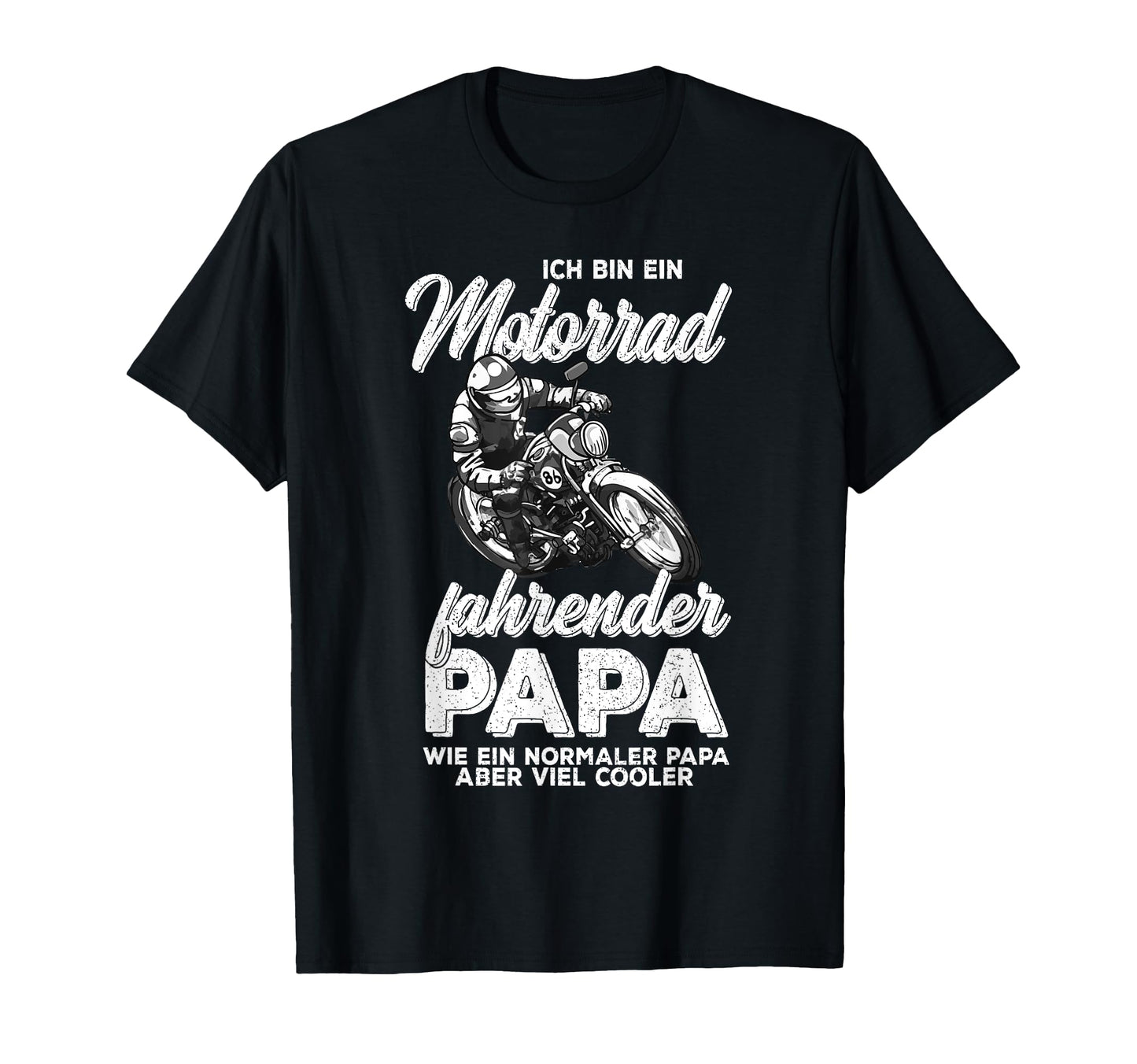 Biker Dad Motorcycle Father Fathers T-Shirt - Aesthetic Graphic for Adults - T-Shirt, Sweatshirt, Hoodie