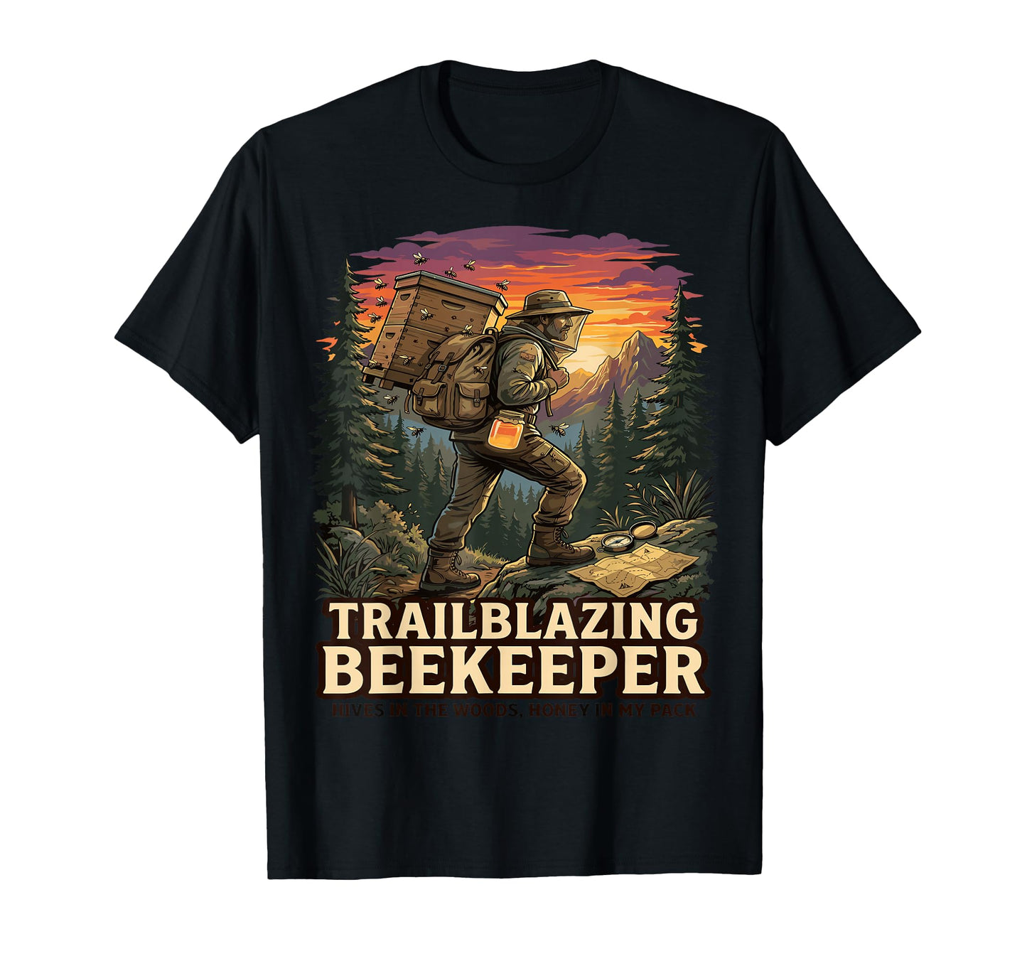 Beekeeper Dad Bee Lover Honeycomb T-Shirt - Novelty Apparel Men Women - T-Shirt, Sweatshirt, Hoodie