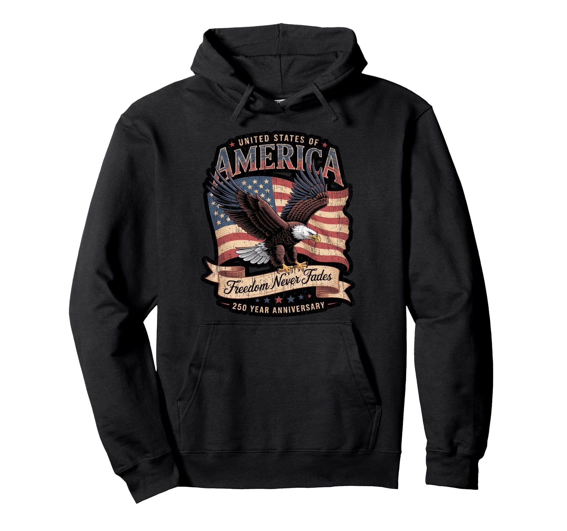 United States 250 Year Anniversary Hoodie - Fun Novelty Design for Adults - T-Shirt, Sweatshirt, Hoodie