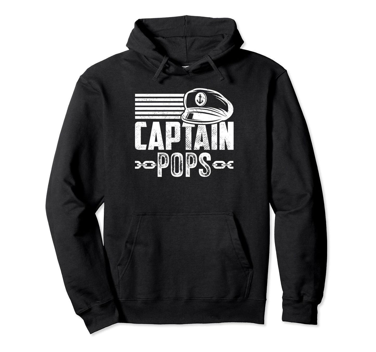 Captain Pops Sailing Captain Hat Boat Hoodie - Trendy Graphic for Adults - T-Shirt, Sweatshirt, Hoodie