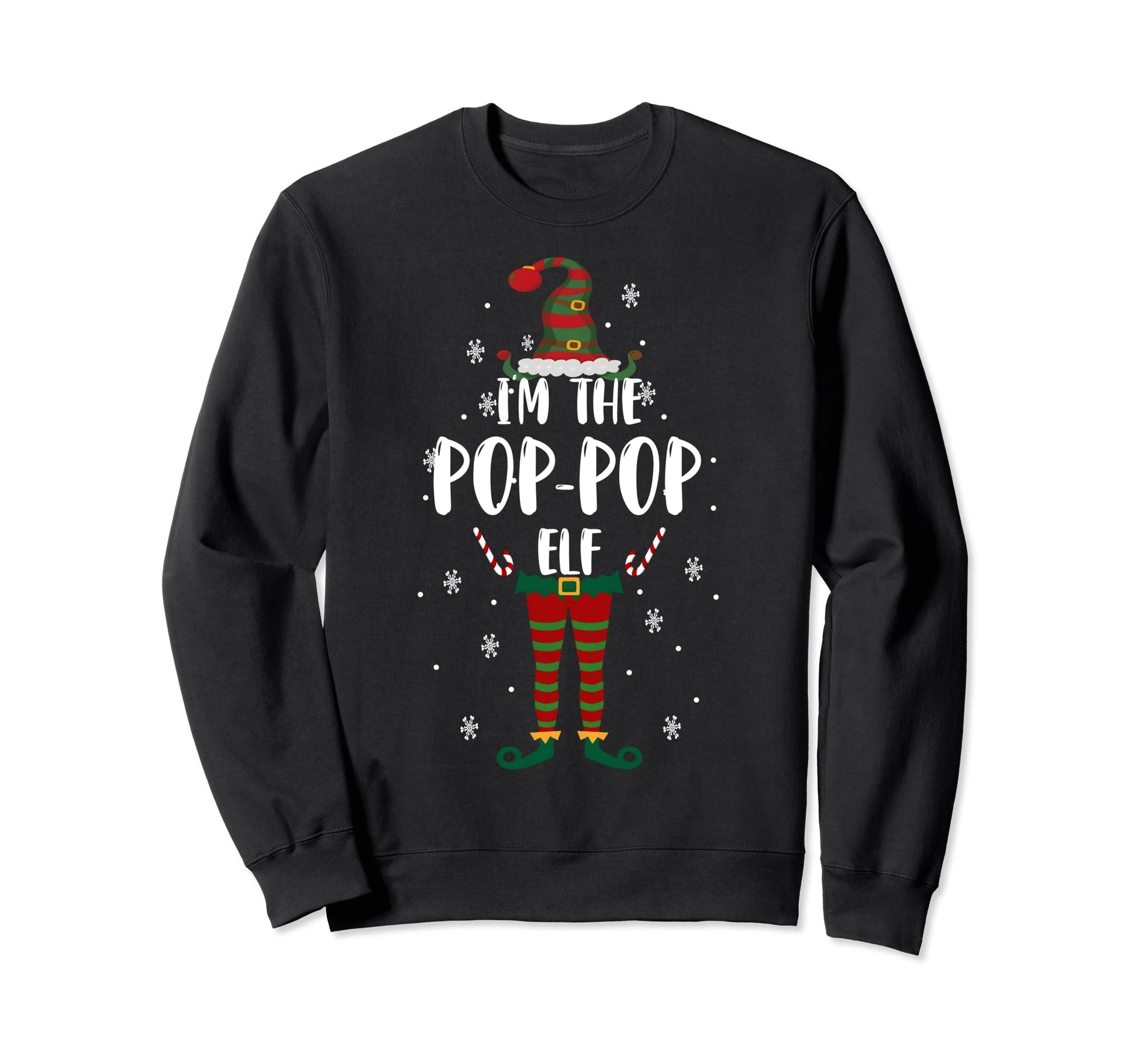 Im Pop Pop Elf Family Matching Sweatshirt - Trendy Graphic for Adults - T-Shirt, Sweatshirt, Hoodie