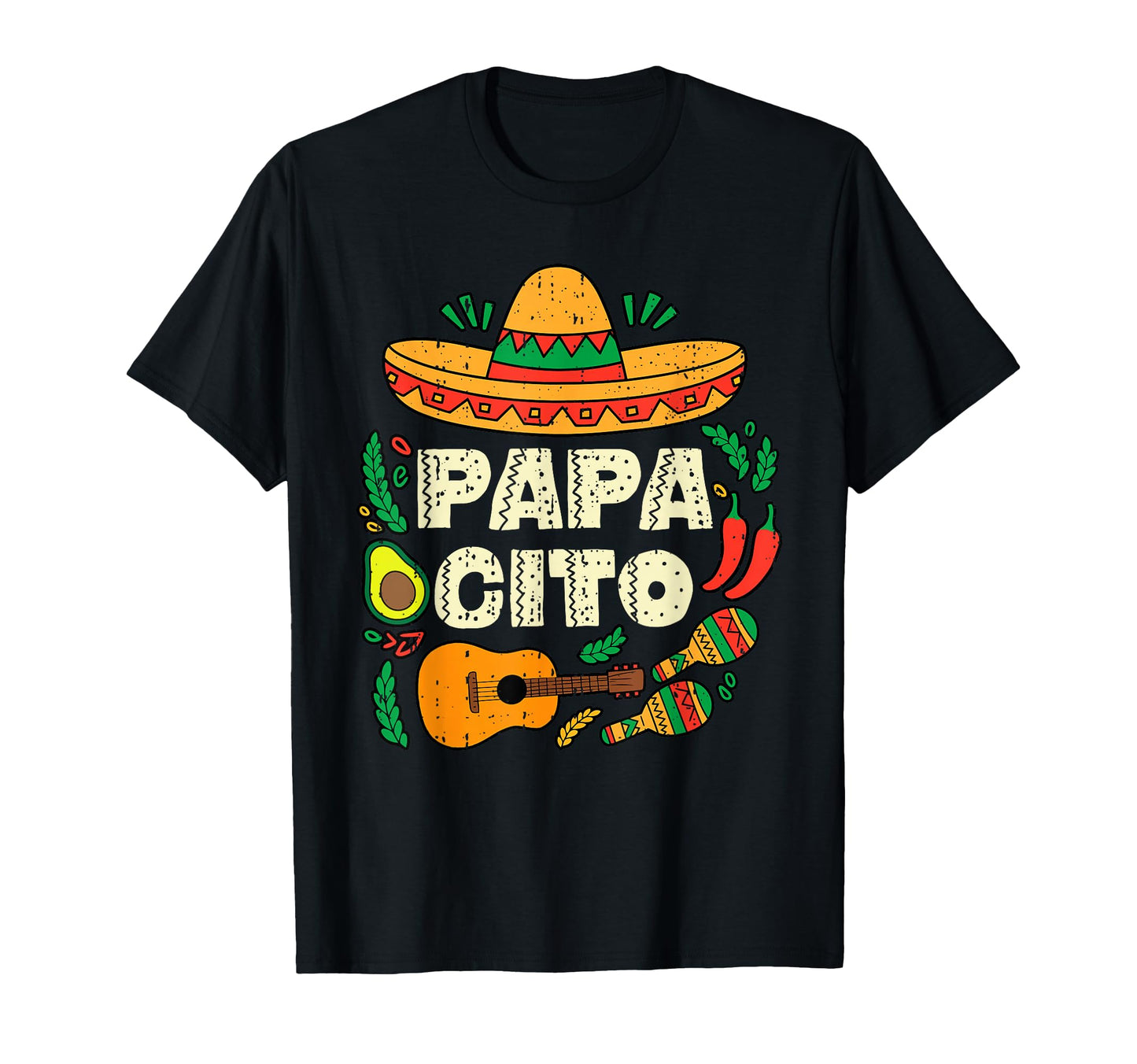 Papacito Family Sombrero Cinco De Mayo T-Shirt - Custom Art Print Unisex - T-Shirt, Sweatshirt, Hoodie