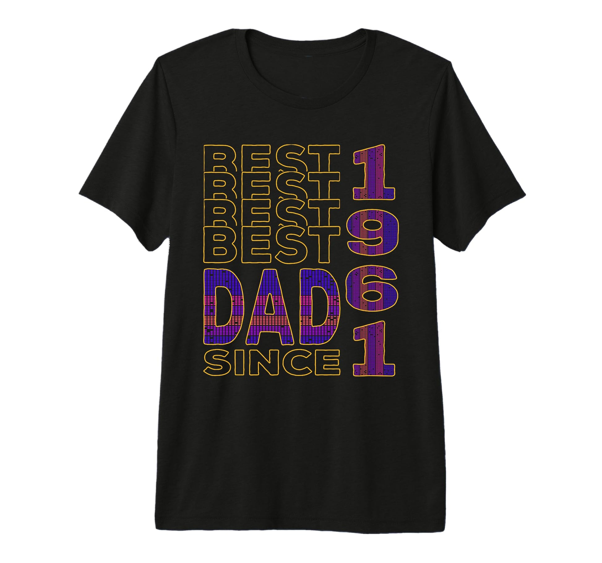 Best Dad World Dad Since 1961 T-Shirt - Aesthetic Graphic Men Women - T-Shirt, Sweatshirt, Hoodie