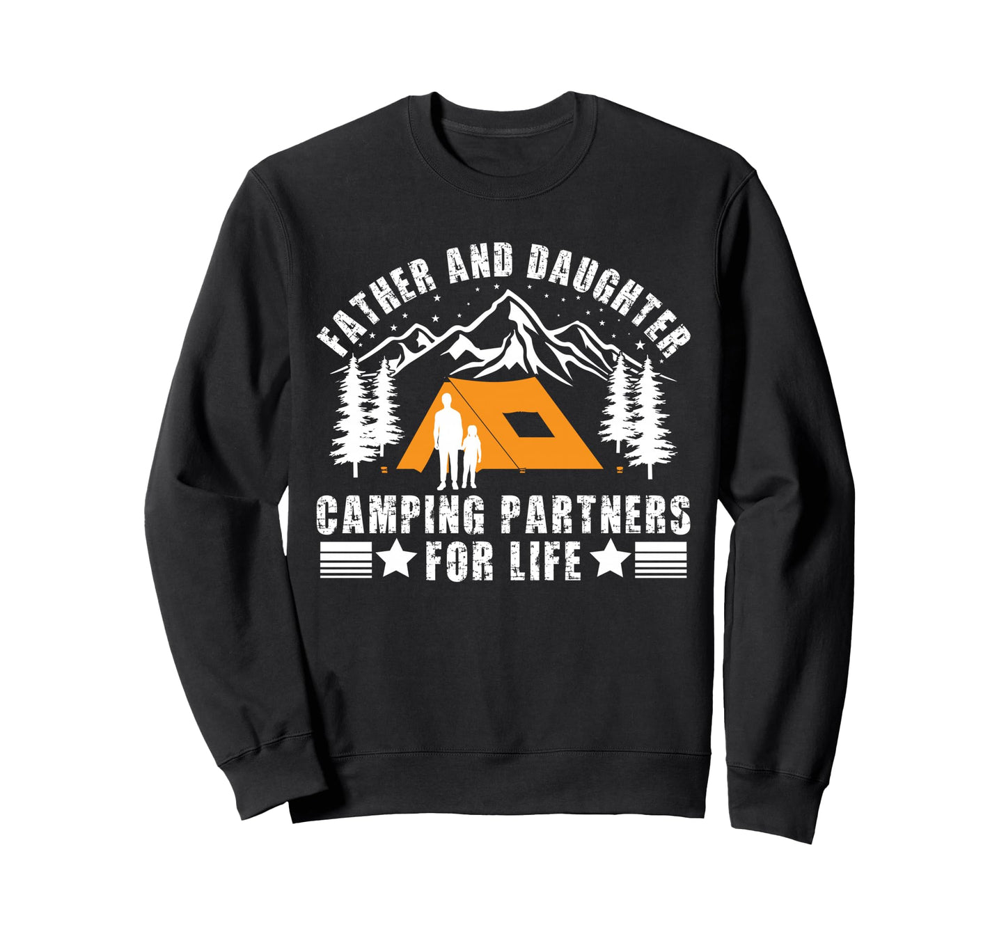 Father And Daughter Camping Buddies Sweatshirt - Unique Graphic Men Women - T-Shirt, Sweatshirt, Hoodie