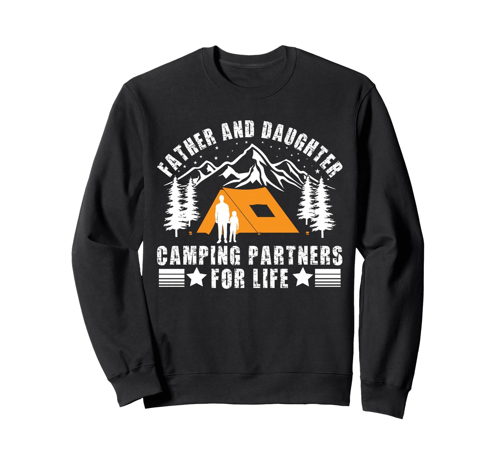 Father And Daughter Camping Buddies Sweatshirt - Unique Graphic Men Women - T-Shirt, Sweatshirt, Hoodie