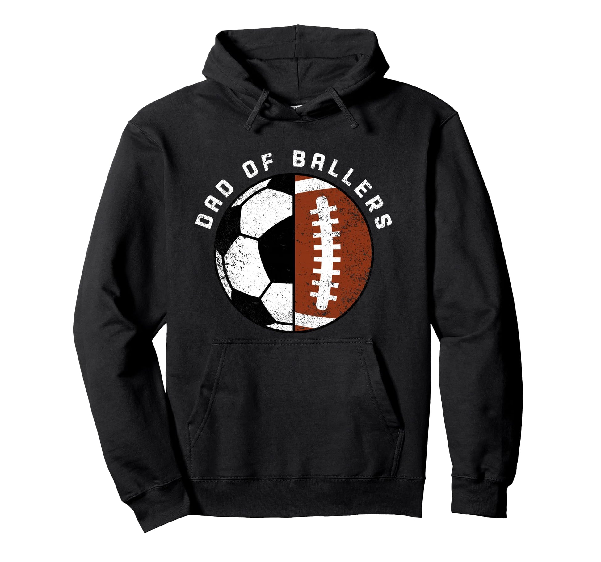 Dad Ballers Funny Soccer Football Dad Hoodie - Unique Graphic for Adults - T-Shirt, Sweatshirt, Hoodie