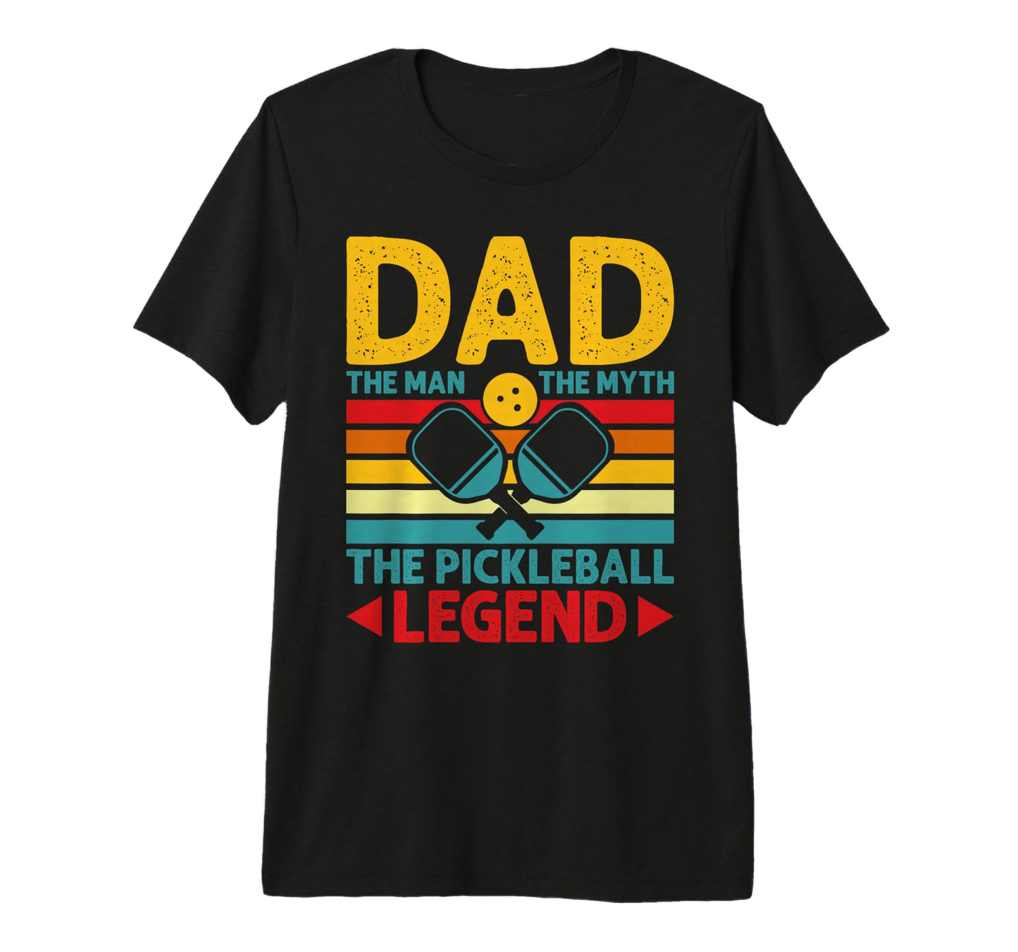 Dad Myth Pickleball Legend Tri Blend T-Shirt - Custom Art Print Men Women - T-Shirt, Sweatshirt, Hoodie