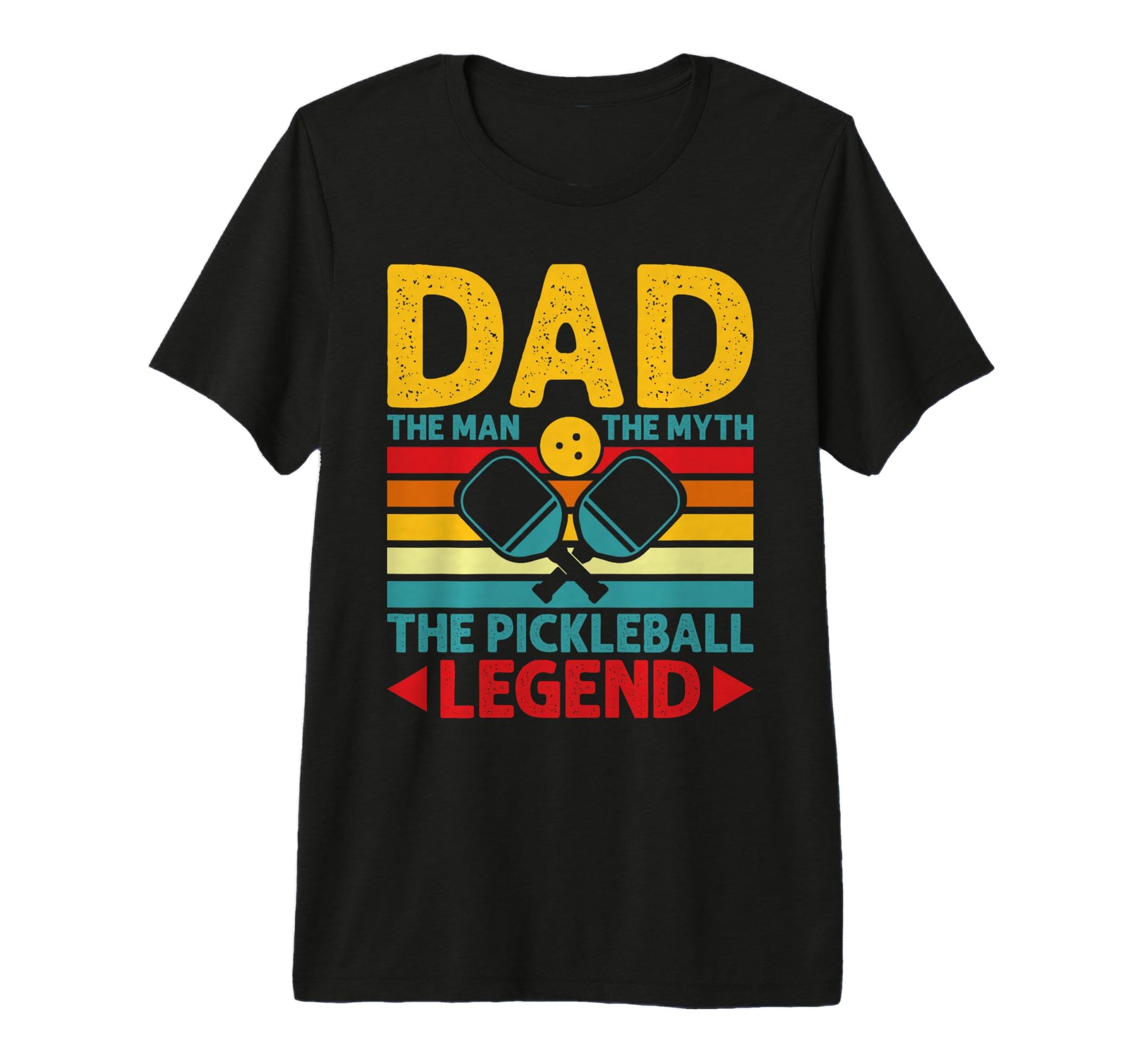 Dad Myth Pickleball Legend Tri Blend T-Shirt - Custom Art Print Men Women - T-Shirt, Sweatshirt, Hoodie