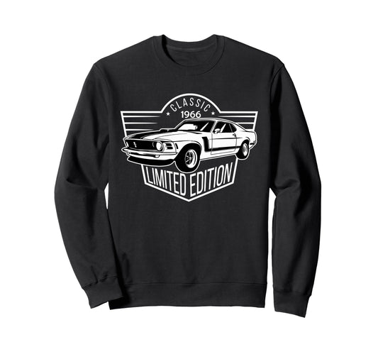 1966 Dad Birthday Legend Car Sweatshirt - Trendy Graphic Men Women - T-Shirt, Sweatshirt, Hoodie