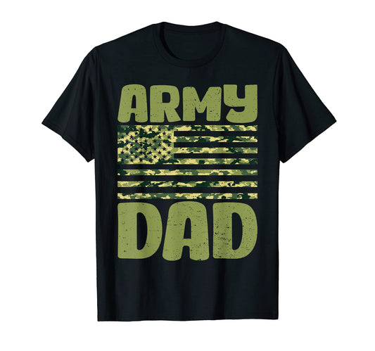 Army Dad Fathers Day American Flag T-Shirt - Custom Art Print for Adults - T-Shirt, Sweatshirt, Hoodie