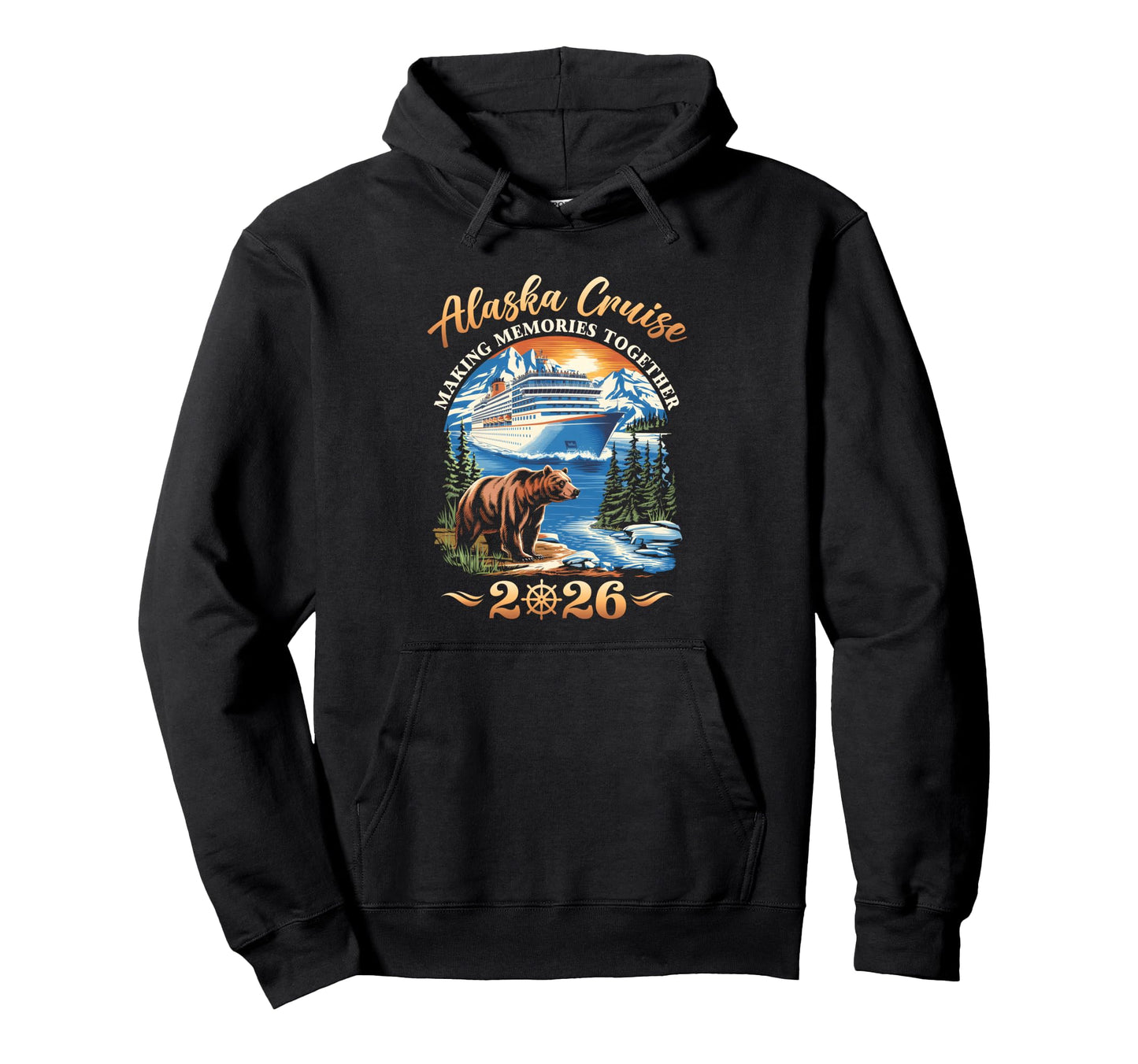 Family Alaska Cruise Making Memories Hoodie - Minimalist Print for Adults - T-Shirt, Sweatshirt, Hoodie