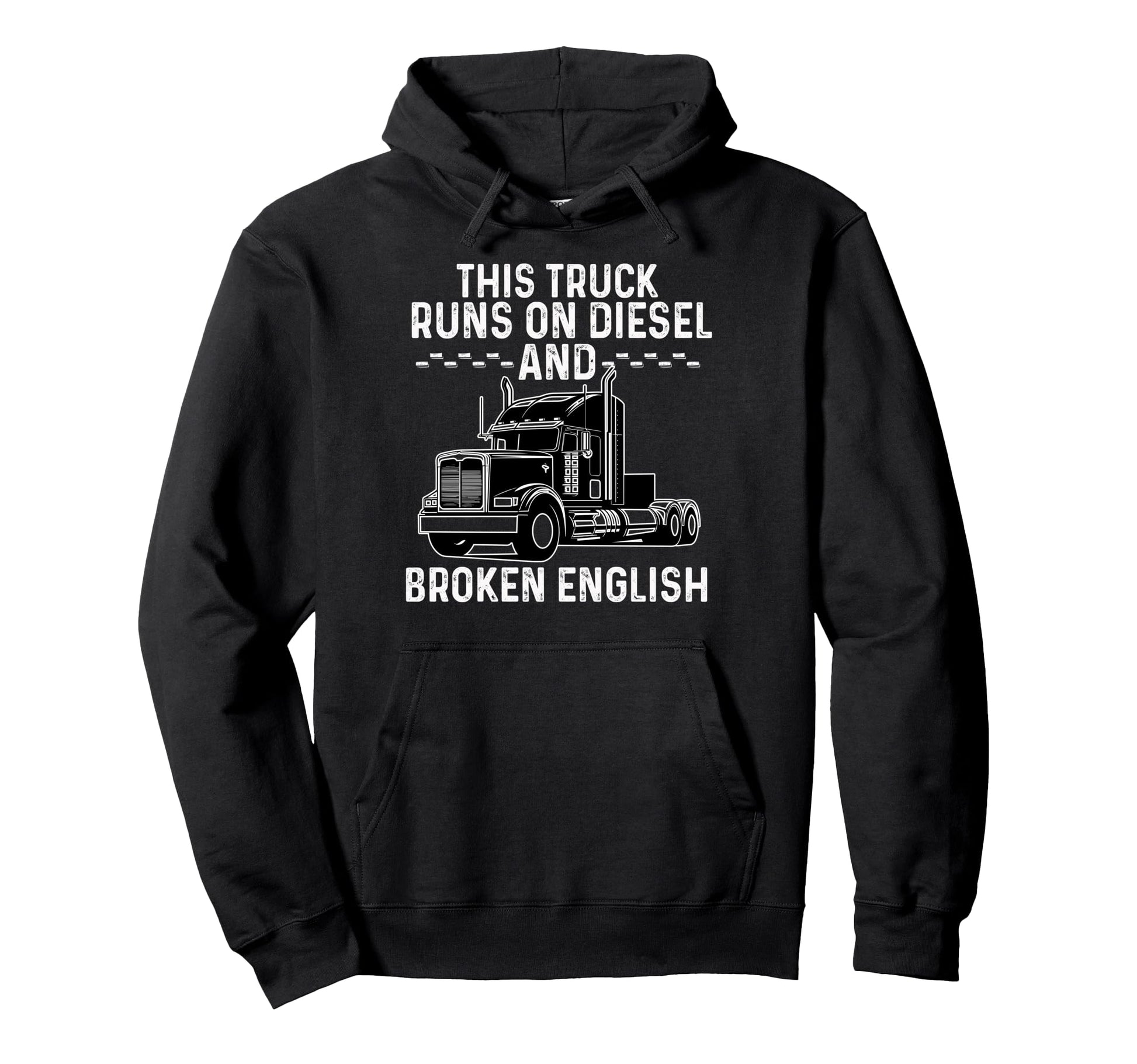 Truck Driver Art Dad Grandpa Trucking Hoodie - Minimalist Print Men Women - T-Shirt, Sweatshirt, Hoodie