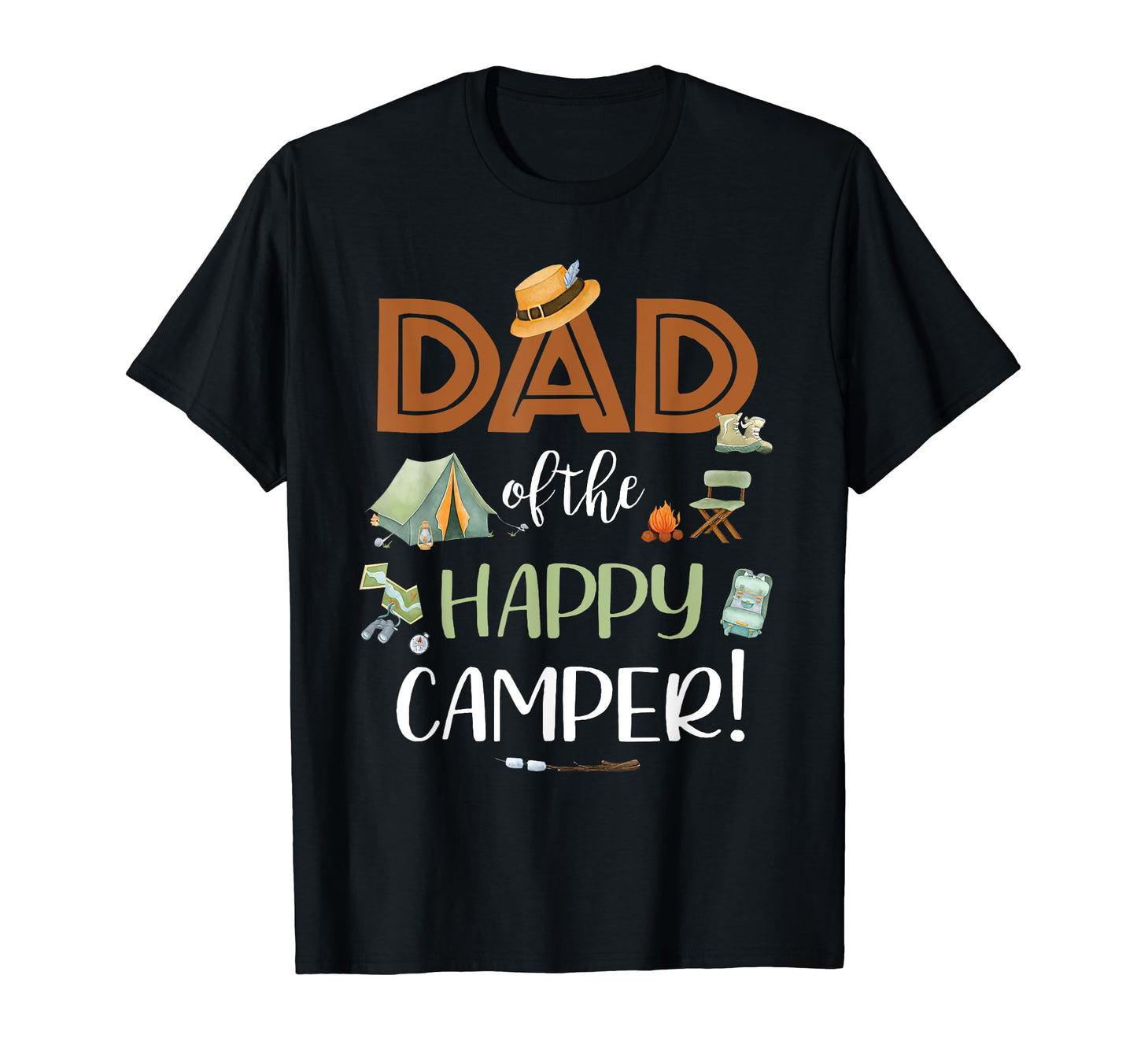 Dad Happy Camper First Birthday T-Shirt - Novelty Apparel Men Women - T-Shirt, Sweatshirt, Hoodie