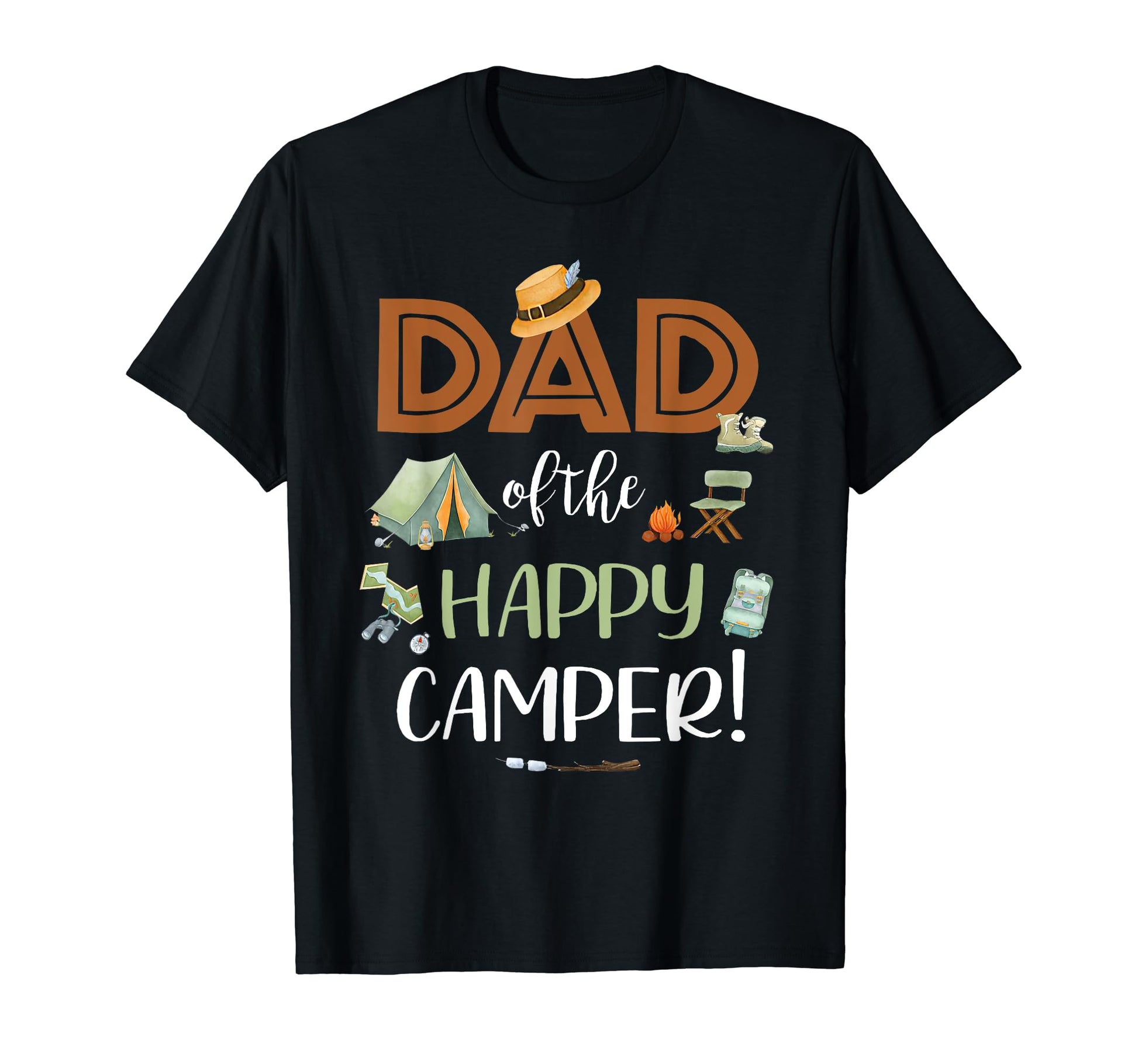 Dad Happy Camper First Birthday T-Shirt - Novelty Apparel Men Women - T-Shirt, Sweatshirt, Hoodie
