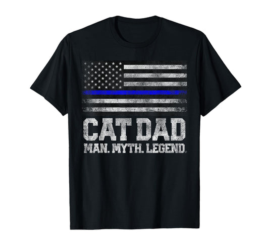Cat Dad Myth Legend Fathers Day T-Shirt - Casual Everyday Wear for Adults - T-Shirt, Sweatshirt, Hoodie